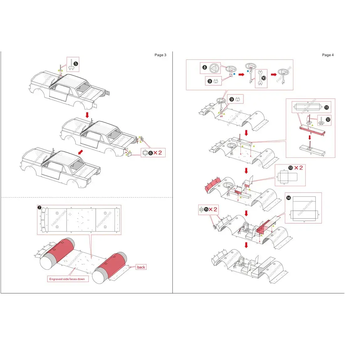 1965 Ford Mustang Car Figure Model Kit (Steel, Moderate Difficulty) - Fascinations - Metal Earth Series - Image 9