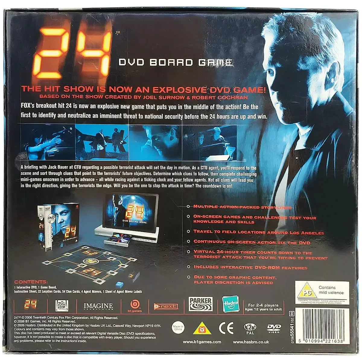 24: DVD Board Game - Action/Adventure War Board Game for Family and Adults (2 Players, Ages 12+) - B1 Games - Image 3