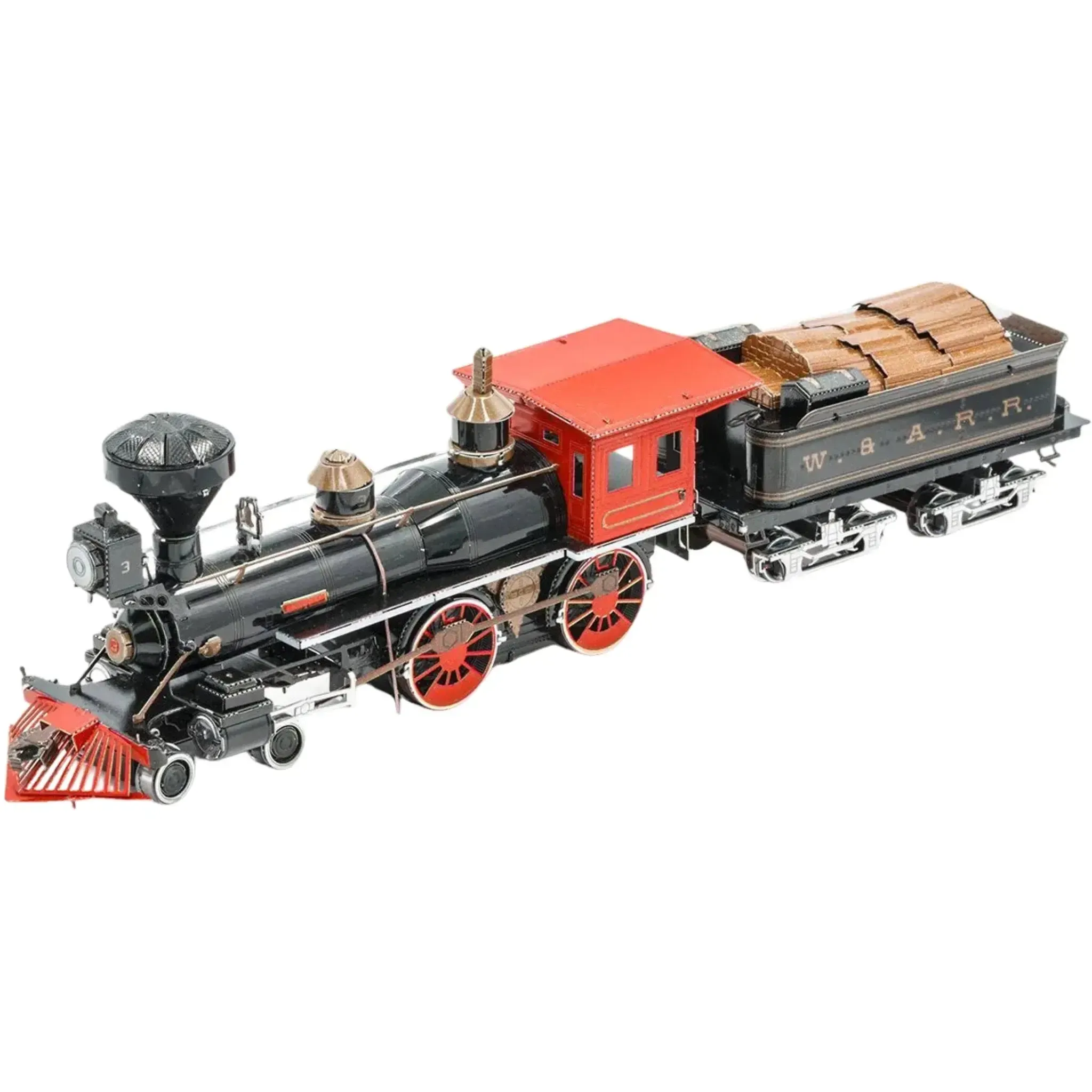 4-4-0 Locomotive Figure Model Kit (Steel, Hard Difficulty) - Fascinations - Metal Earth Series - (2023) - Image 2