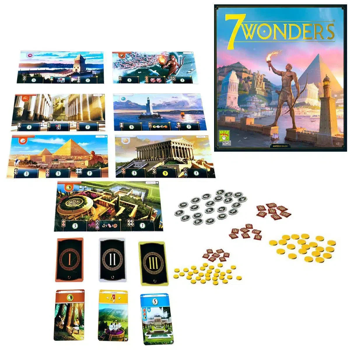 7 Wonders New Edition - Strategy Civilization Board Game for Family, and Adults (3-7 Players, Ages 10+) - Repos Production - Image 2