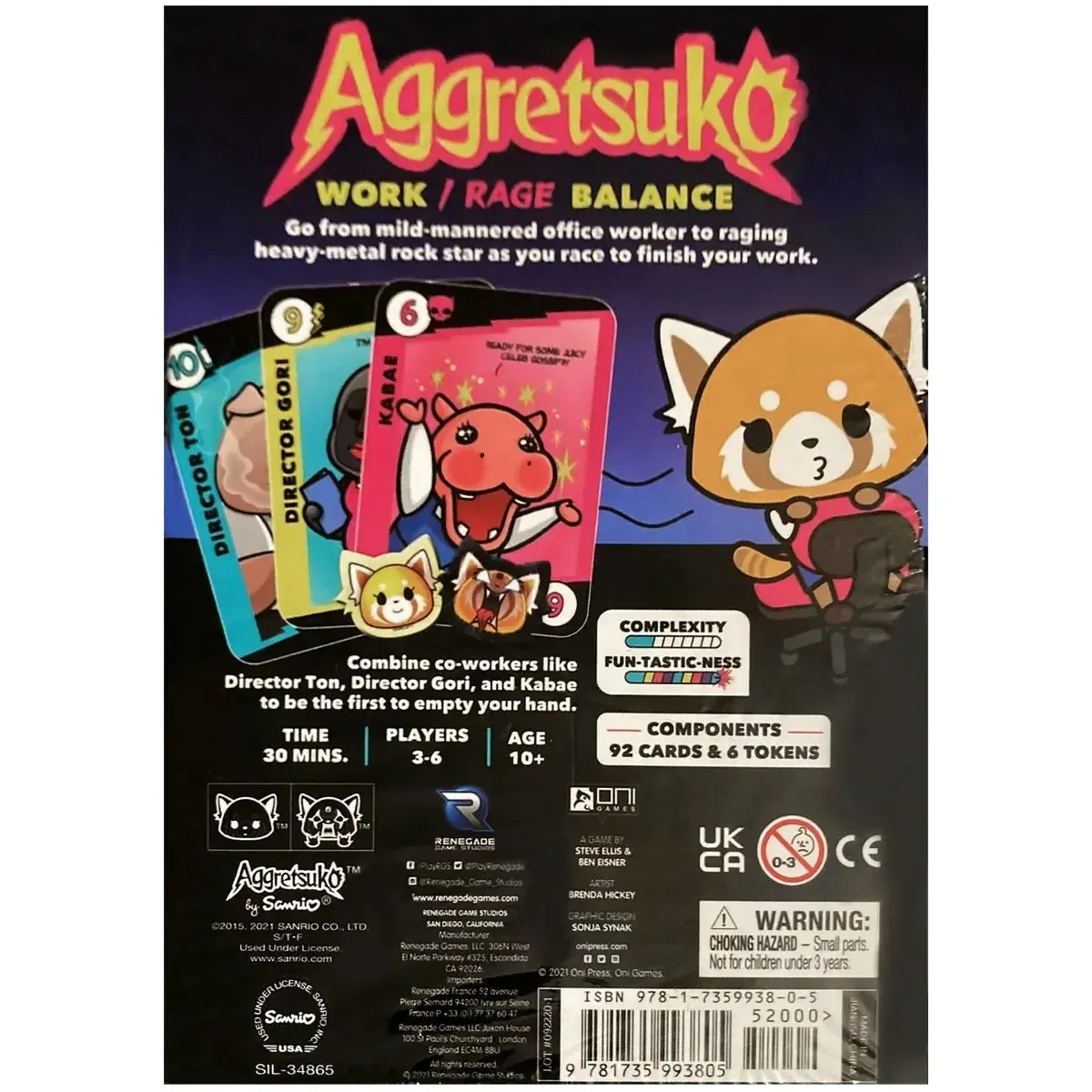 Aggretsuko: Work/Rage Balance - Competitive Anime Card Game for Family, Adults, and Children (3-6 Players, Age 10+) - Japanime Games - Image 3