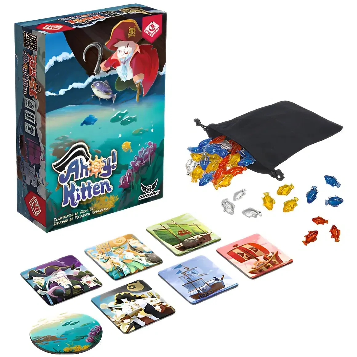 Ahoy! Kitten - Bluffing Pirates Board Game for Family, Adults, and Children (2-6 Players, Ages 8+) - Mayday Games - Image 2