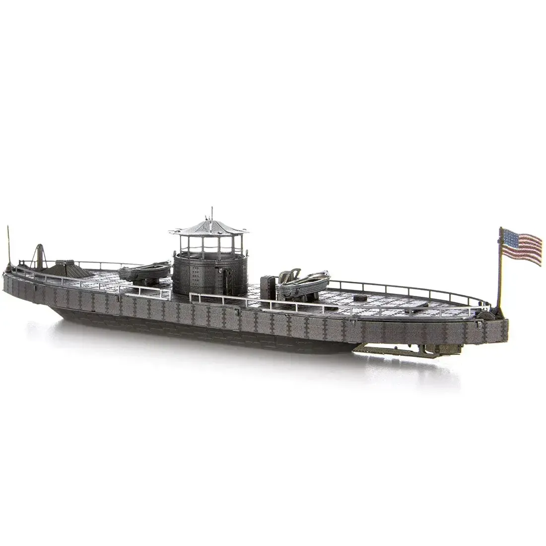 American Civil War [Battle of the Ironclads] - Monitor & Merrimack Ship Figures Model Kit Set (Steel, Challenging Difficulty) - Fascinations - Metal Earth Premium Series - Image 6
