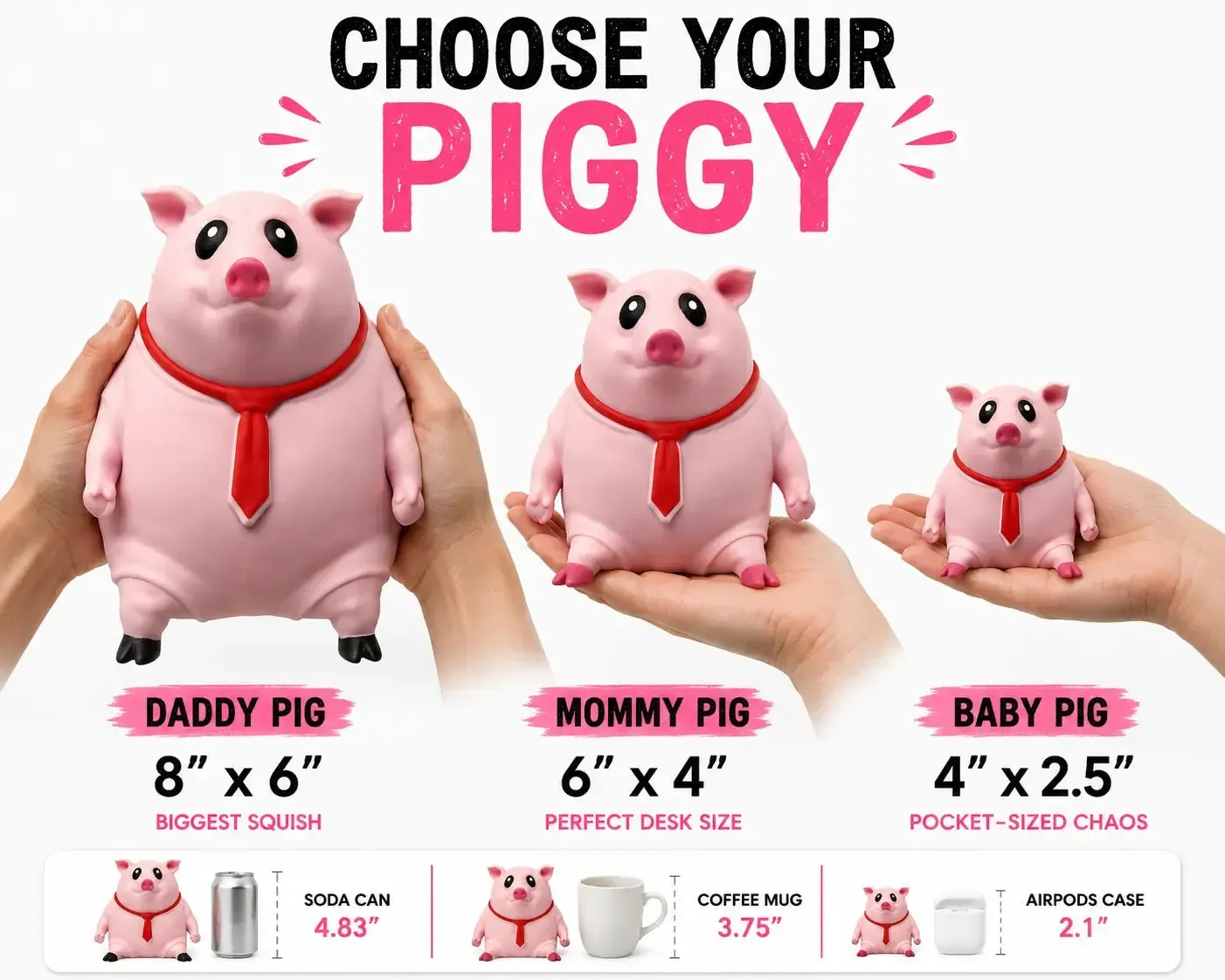 Bad Piggy - Pig Squishy Stress Toy - Image 3