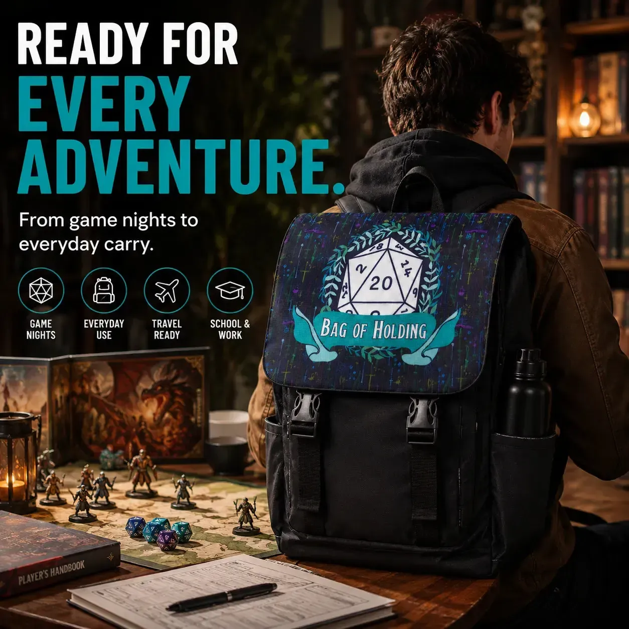 Bag of Holding Laptop Backpack for Tabletop Gamers - Adventurer's Forge - Image 4