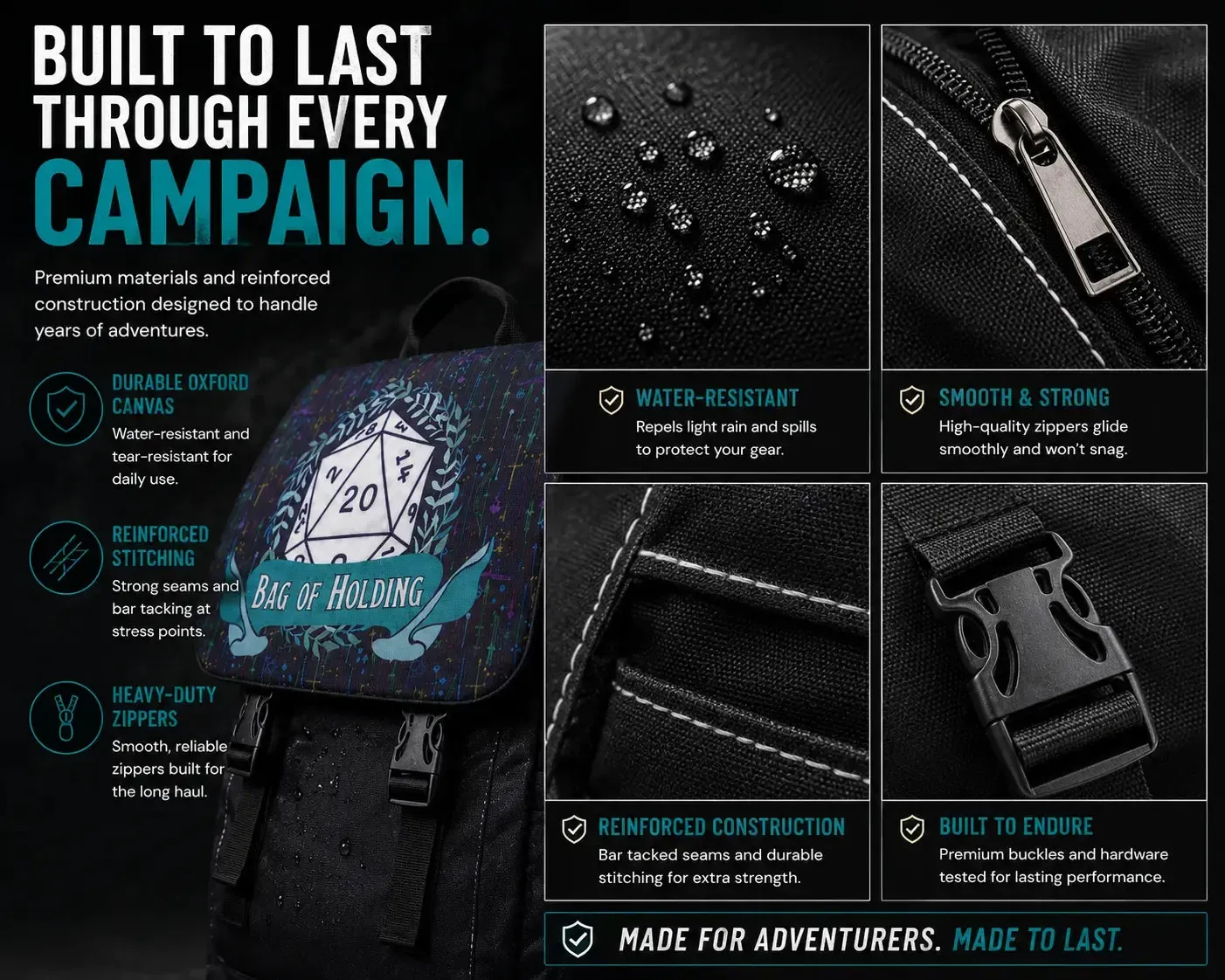 Bag of Holding Laptop Backpack for Tabletop Gamers - Adventurer's Forge - Image 7