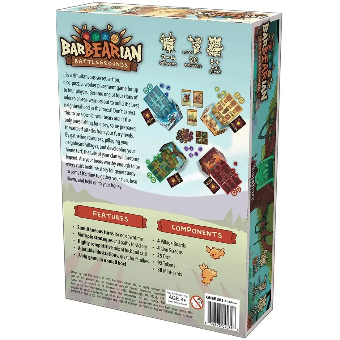 BarBEARian Battlegrounds - Worker Placement War Board Game for Family, Adults, and Children (2-4 Players, Ages 8+) - GreenBrier Games - Image 3