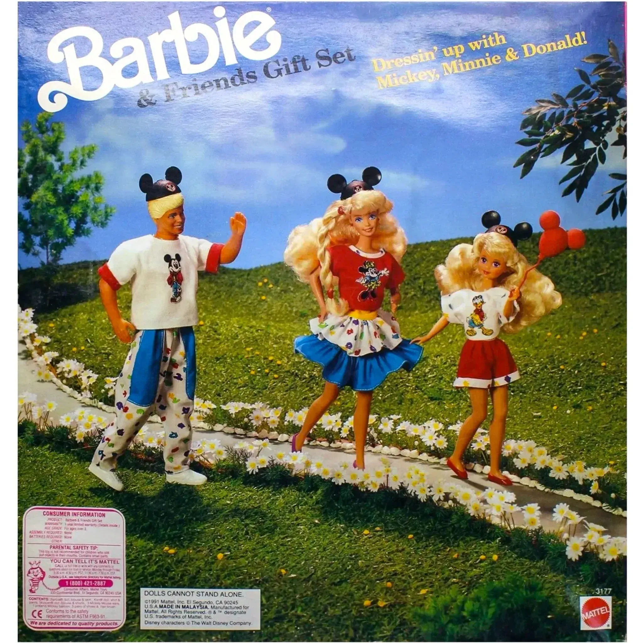 Barbie [Disney: Mickey Mouse & Friends] - Barbie & Friends Gift Doll Set - Mattel - Toys "R" Us Special Limited Edition - (1991) - Image 3