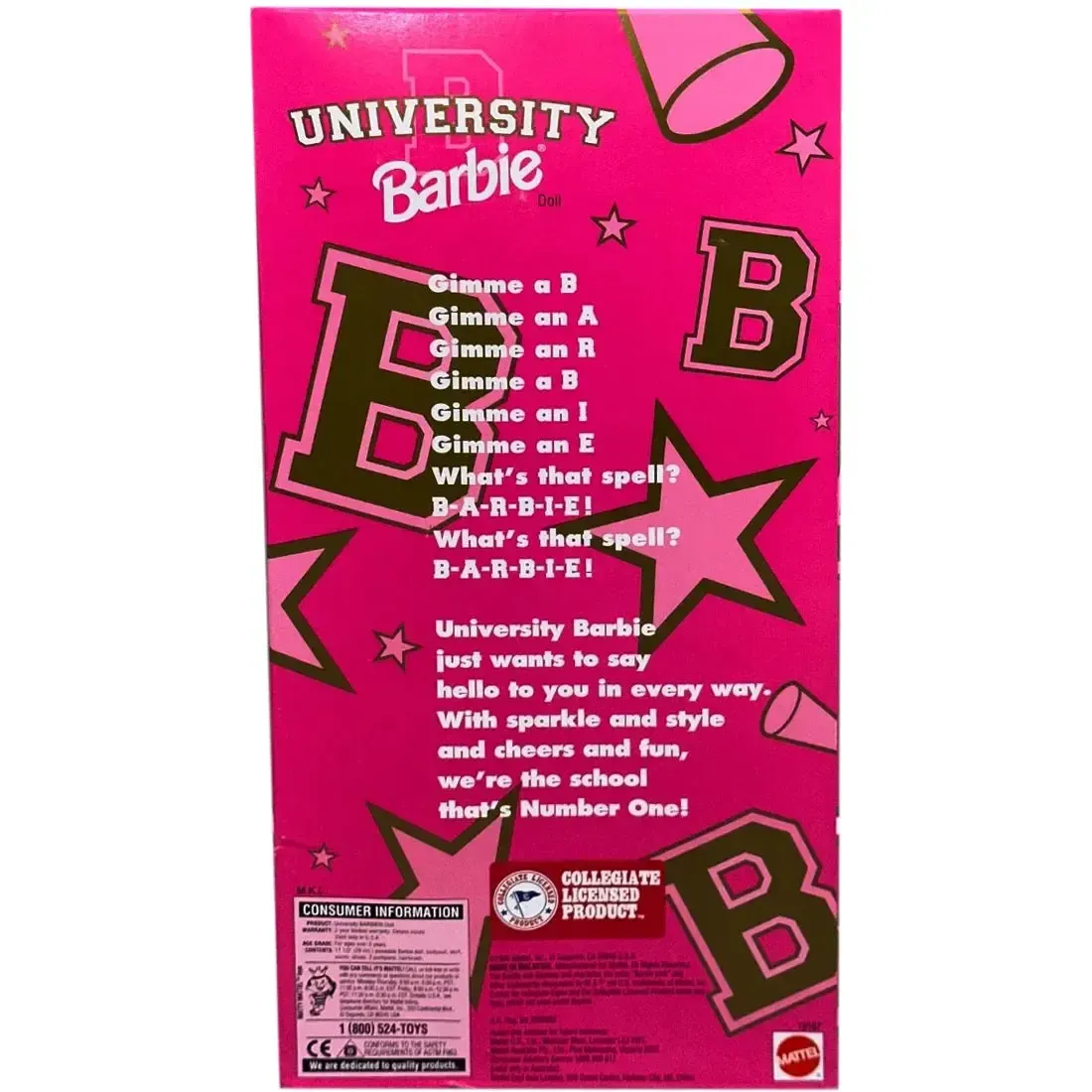 Barbie [NCAA] - Northwestern Wildcats Football Team Cheerleader Barbie Doll (11.5", Special Edition) - Mattel - University Series (1996) - Image 2