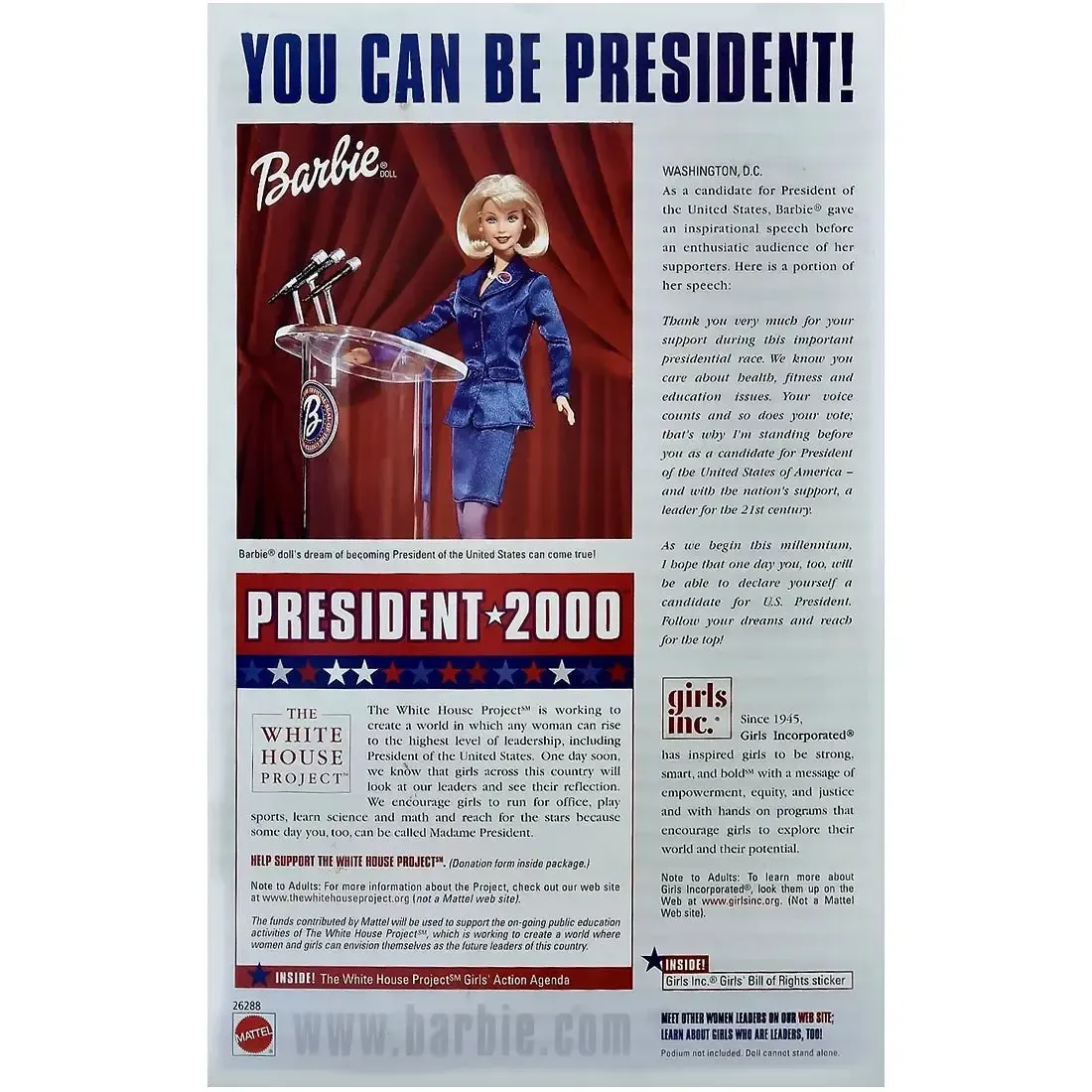 Barbie [The White House Project] - President 2000 Barbie Doll (11.5") - Mattel - Toys "R" Us Exclusive Edition (1999) - Image 2