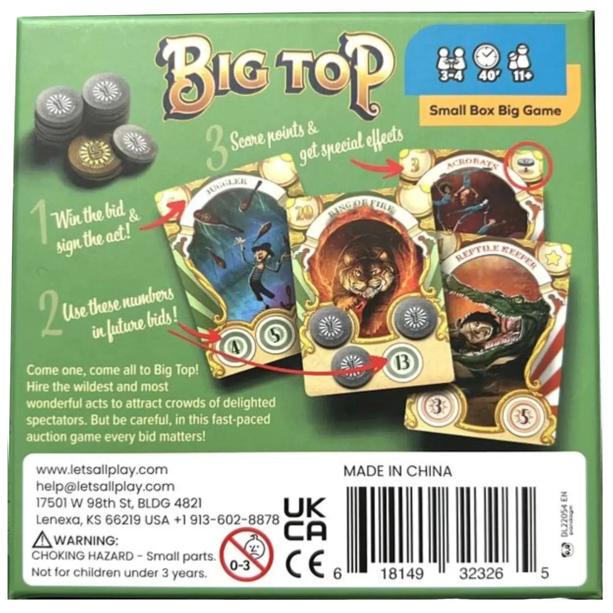Big Top - Competitive Circus Board Game for Family, Adults, and Children (3-4 Players, Ages 11+) - Allplay - Image 3