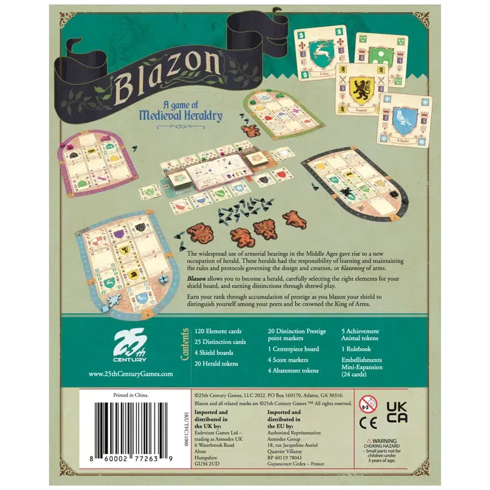 Blazon - Strategy Civilization Board Game for Family, and Adults (1-4 Players, Ages 14+) - 25th Century Games - Image 3
