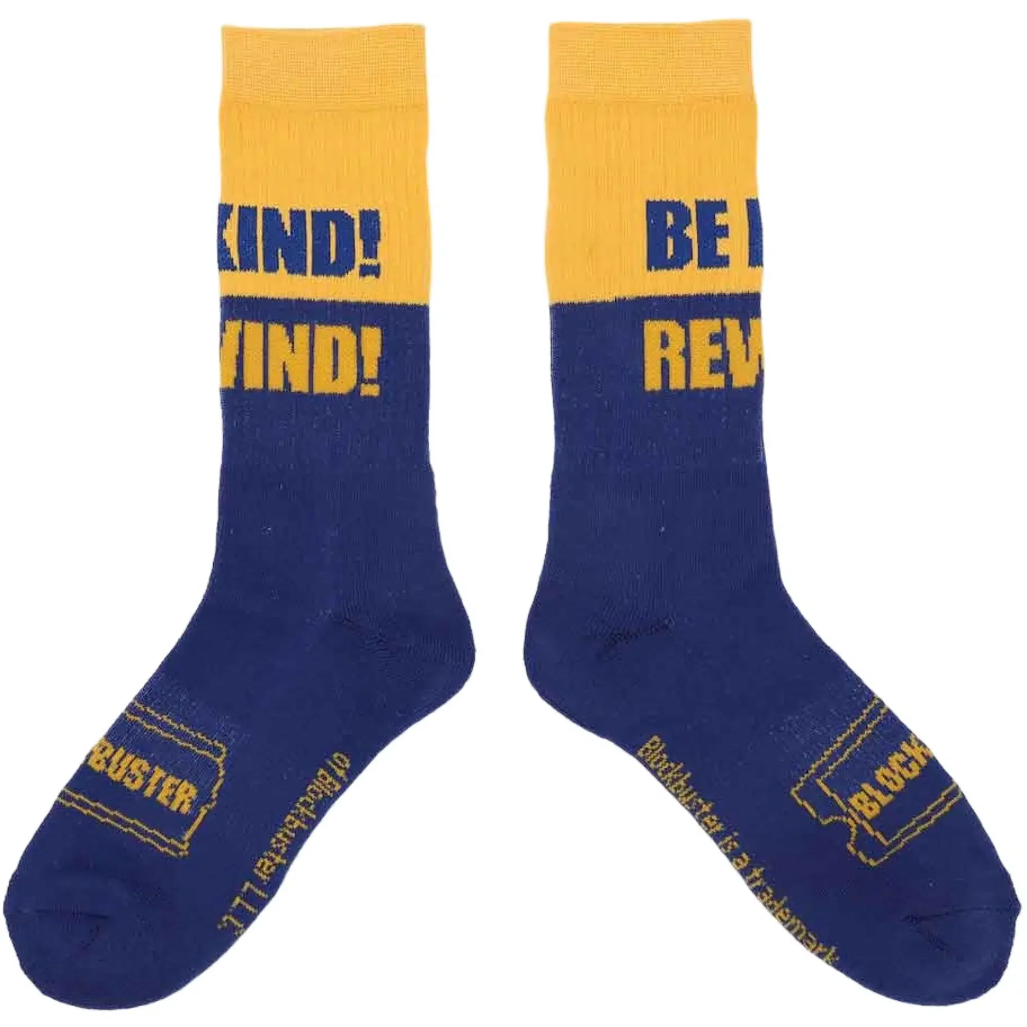 Blockbuster - "Be Kind! Rewind!" Crew Socks - Bioworld - Image 3