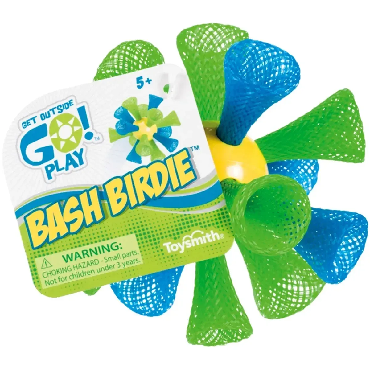 Blue/Green Jumbo Bash Birdie Shuttlecock Toy (8.5") - Toysmith