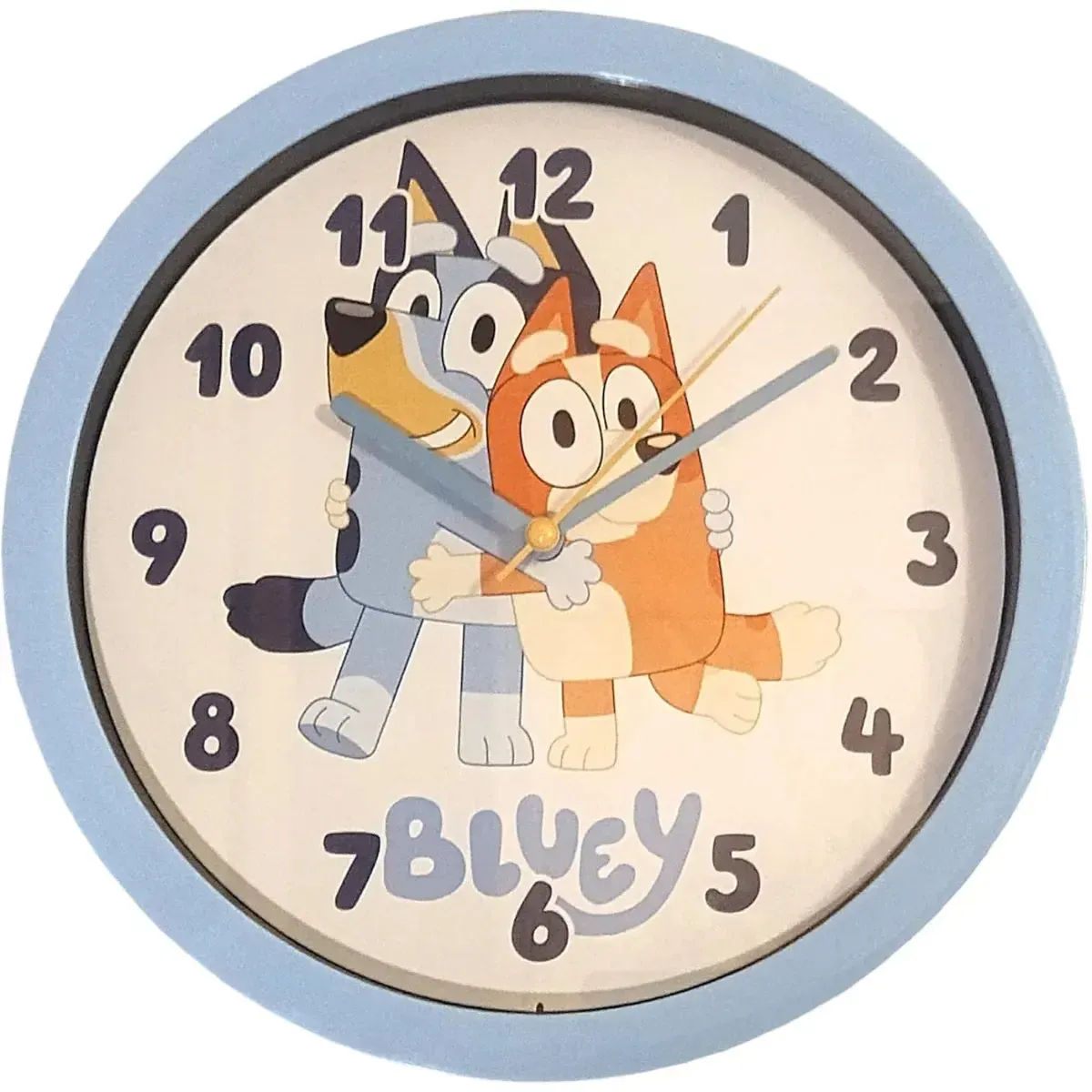 Bluey - Light Blue Bingo & Bluey Hugging Wall Clock (10") - Accutime - Image 4