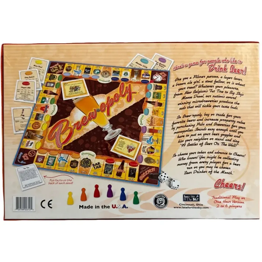 Brew-Opoly - Economic Beer Board Game for Adults (2-6 Players, Ages 21+) - Late for the Sky - Image 3