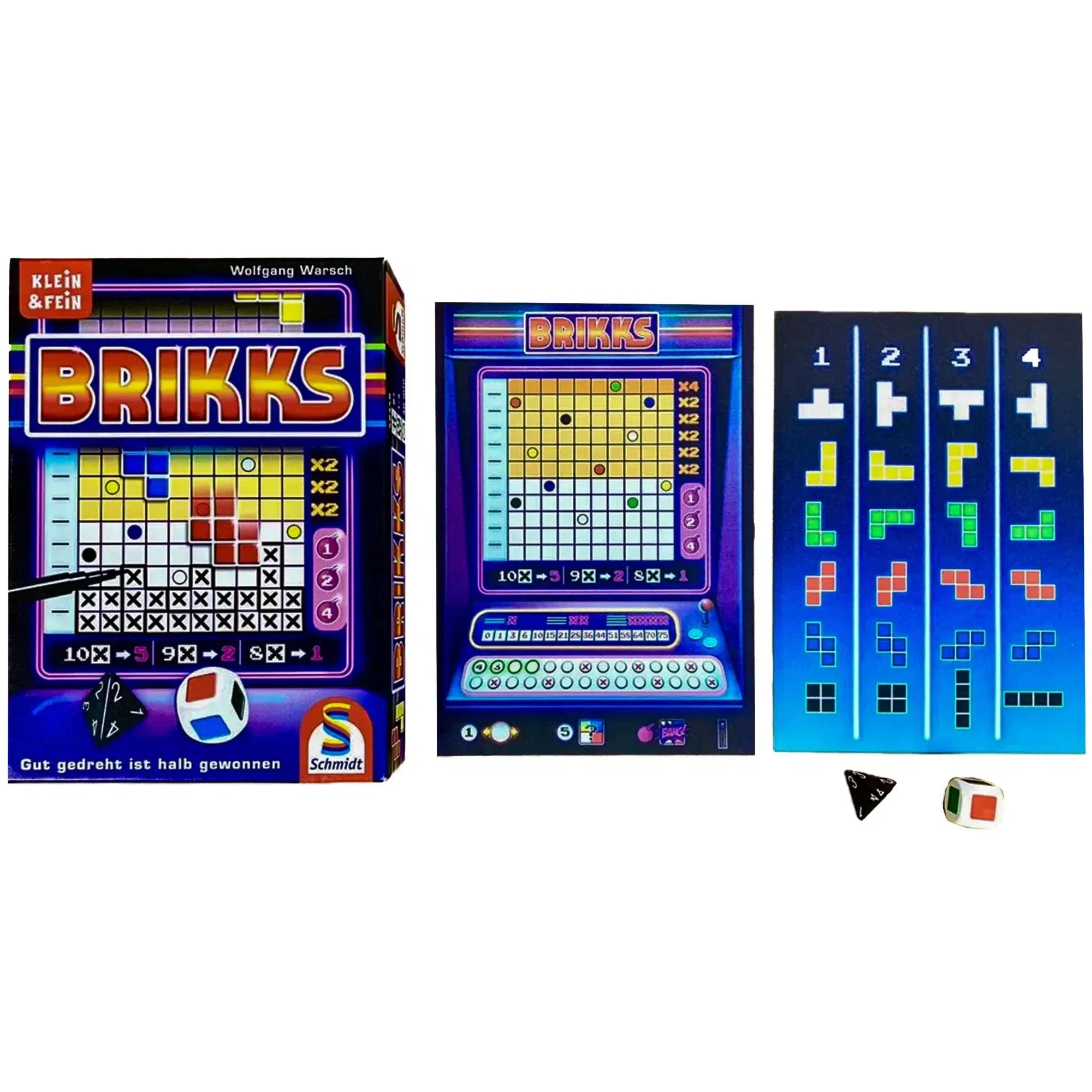 Brikks - Dice-Based Retro Gaming Board Game for Family, Adults, and Children (1-4 Players, Ages 8+) - Stronghold Games - Image 2