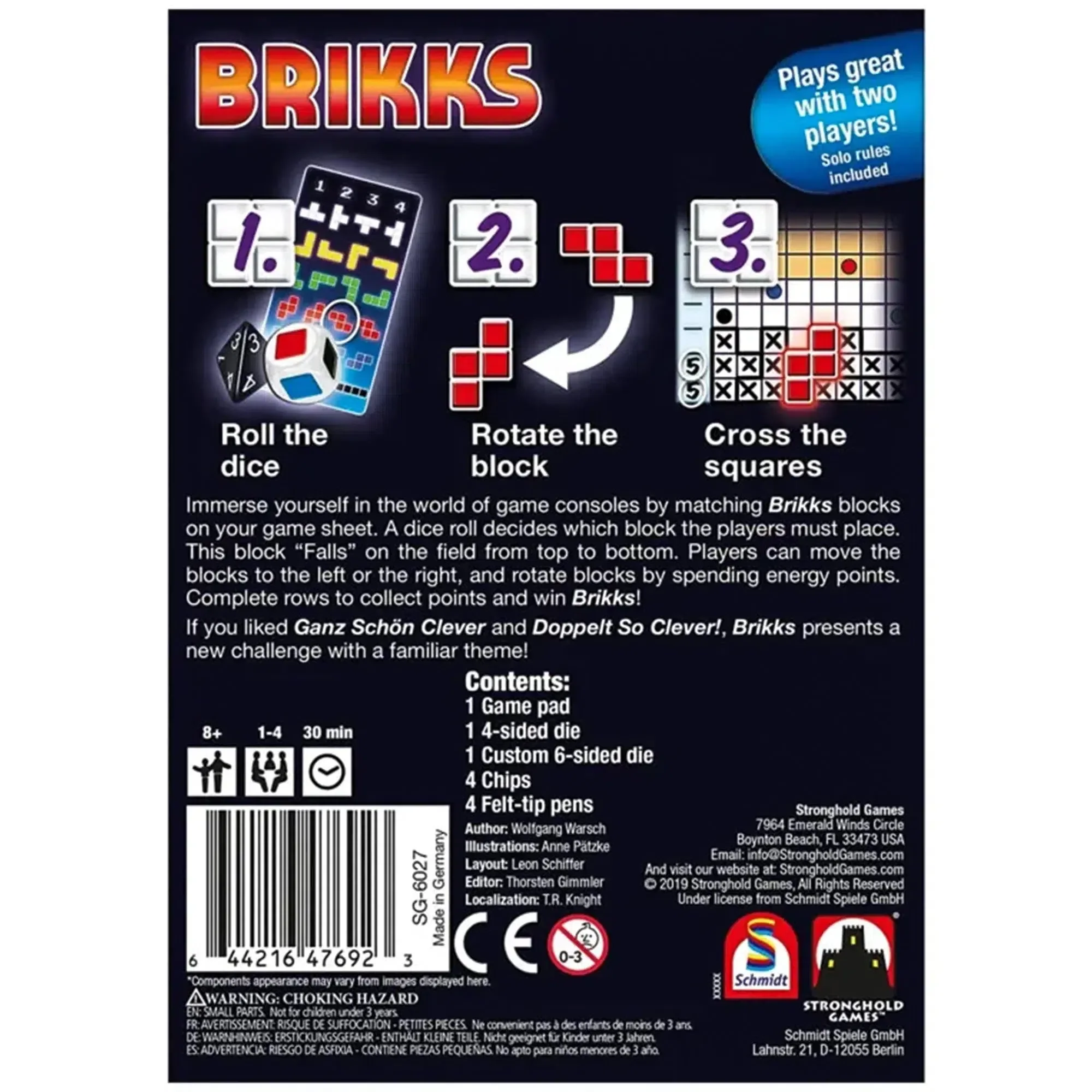 Brikks - Dice-Based Retro Gaming Board Game for Family, Adults, and Children (1-4 Players, Ages 8+) - Stronghold Games - Image 3