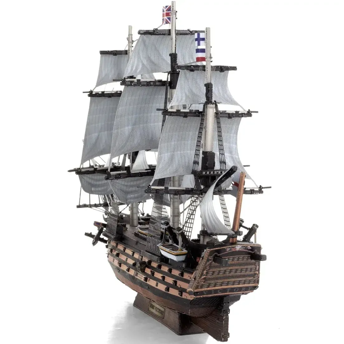 British Royal Navy - HMS Victory Ship Figure Model Kit (1:370 Scale, Steel, Challenging Difficulty) - Fascinations - Metal Earth Premium Series - Image 2