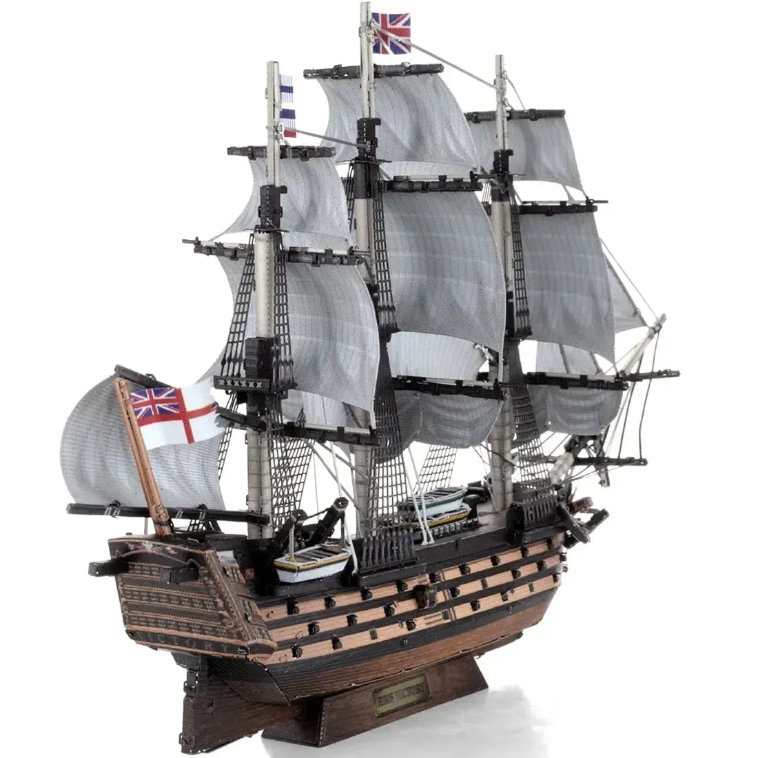 British Royal Navy - HMS Victory Ship Figure Model Kit (1:370 Scale, Steel, Challenging Difficulty) - Fascinations - Metal Earth Premium Series - Image 4