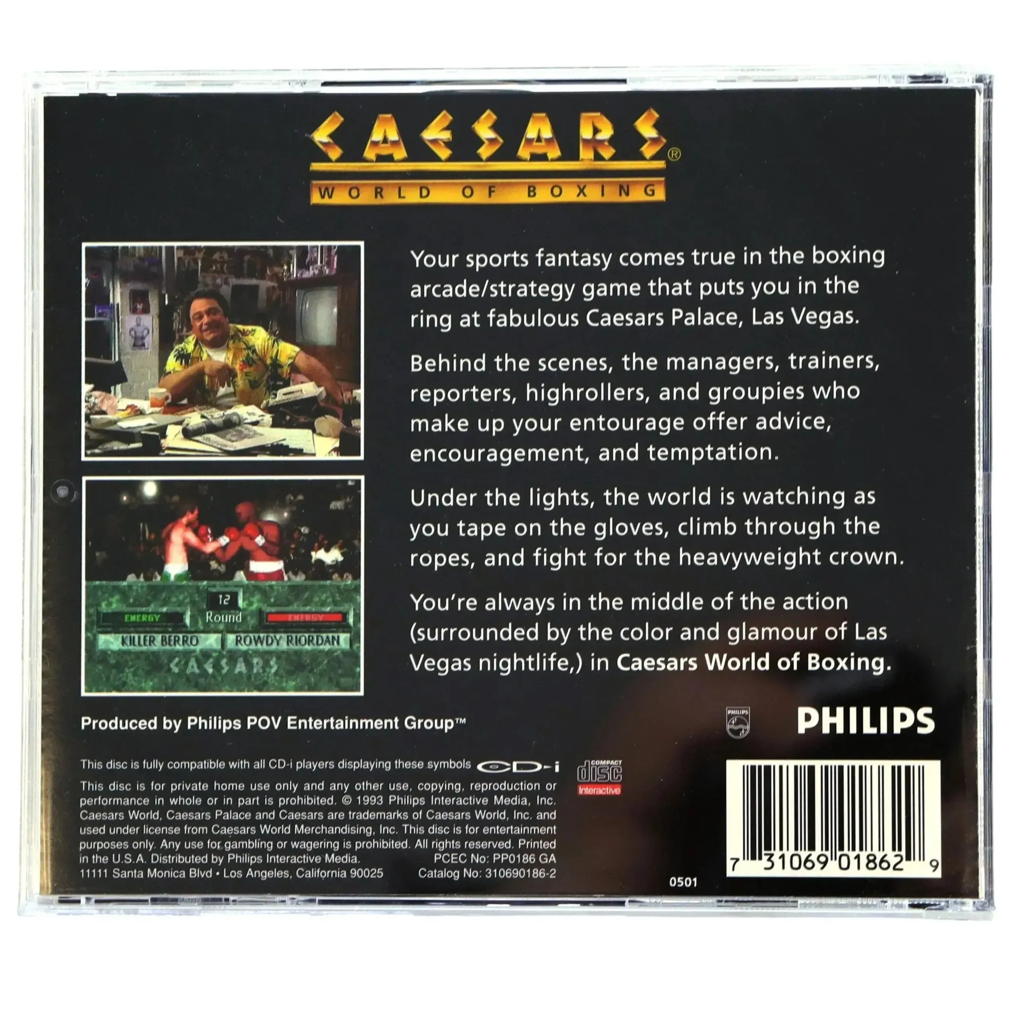 Caesars: World of Boxing - Boxing Sports Video Game (1-2 Players) - Philips CD-i - (1993) - Image 3