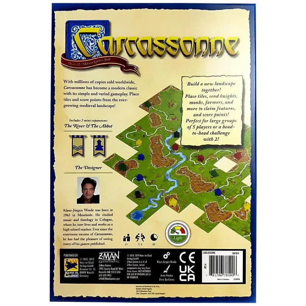 Carcassonne -Tile Placement Civilization Board Game for Family, and Adults (2-5 Players, Ages 8+) - Hans im Gluck - Image 3