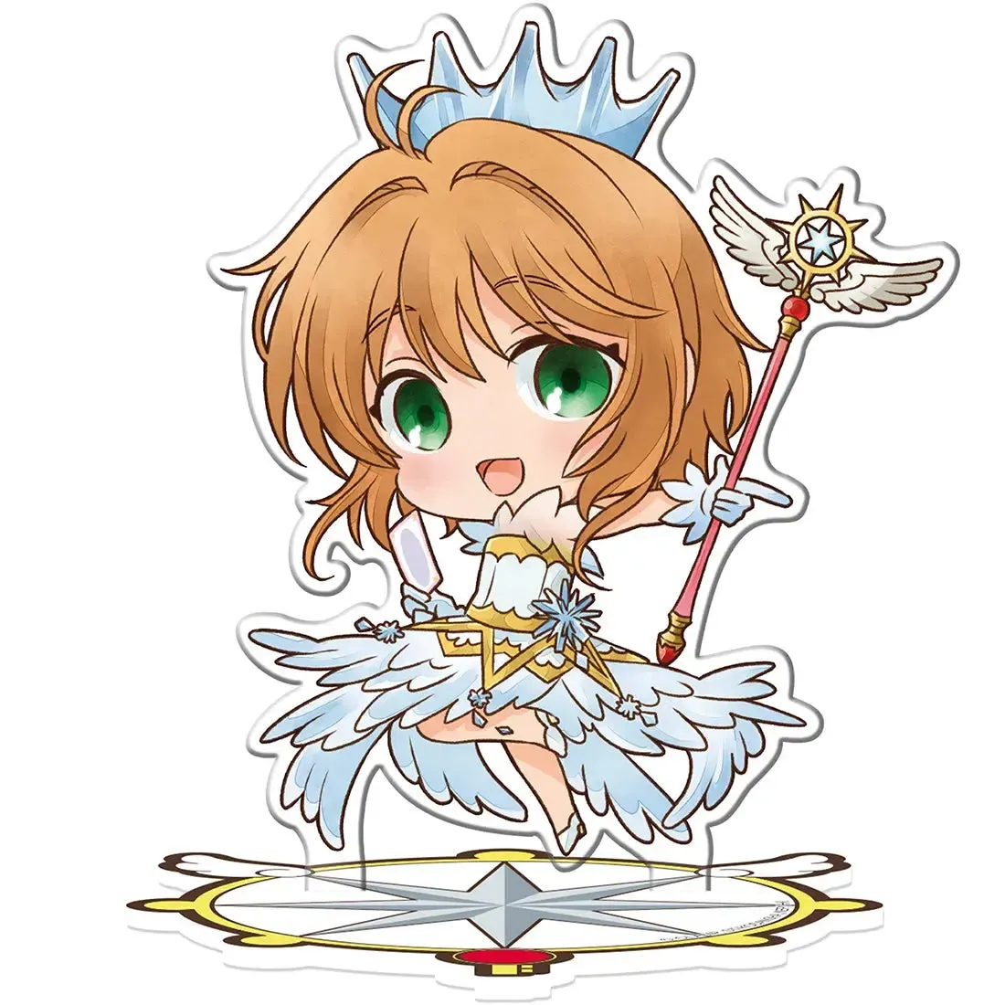 Cardcaptor Sakura: Clear Card - Chibi Crystal Feather Dress Sakura Standee Figure (3.75" Acrylic) - ABYstyle - Acryl Series - Image 2
