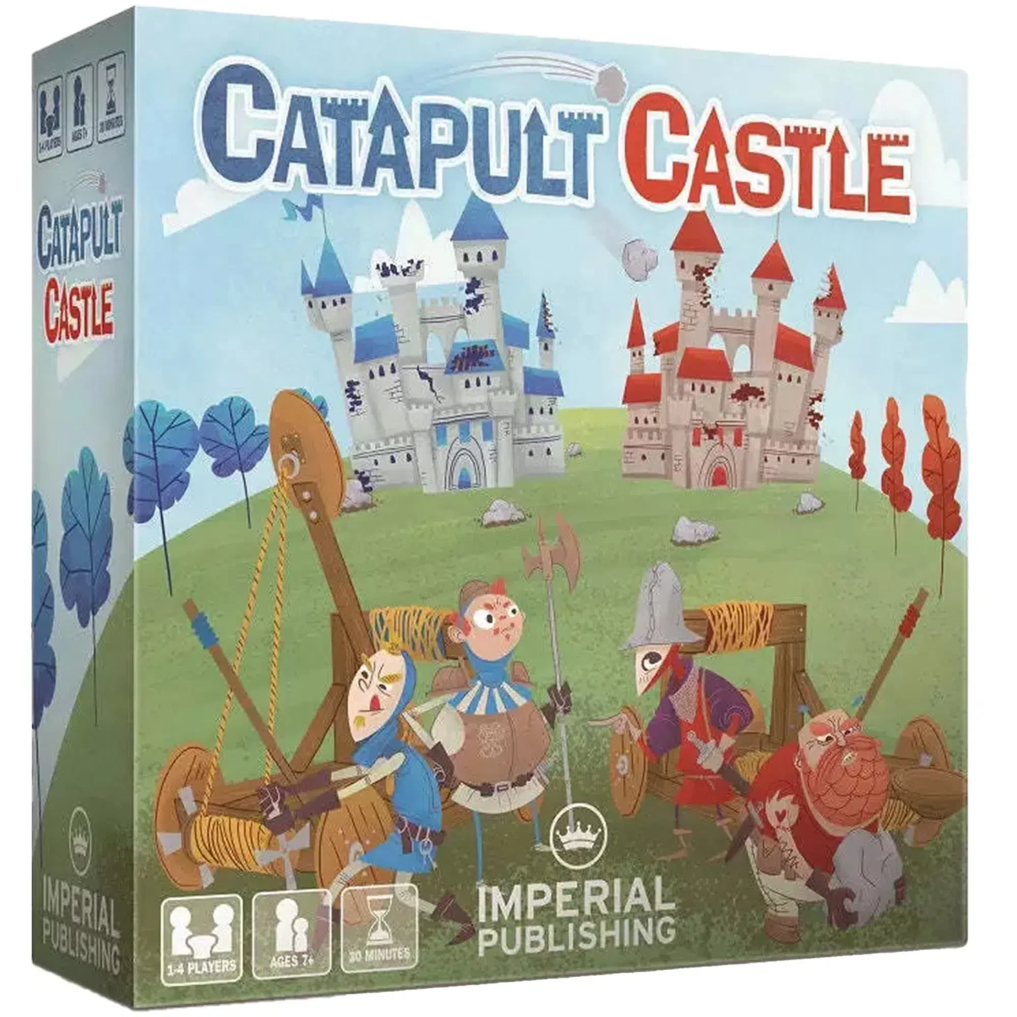 Catapult Castle - Dexterity War Game for Family, Adults, and Children (1-4 Players, Ages 7+) - Imperial Publishing