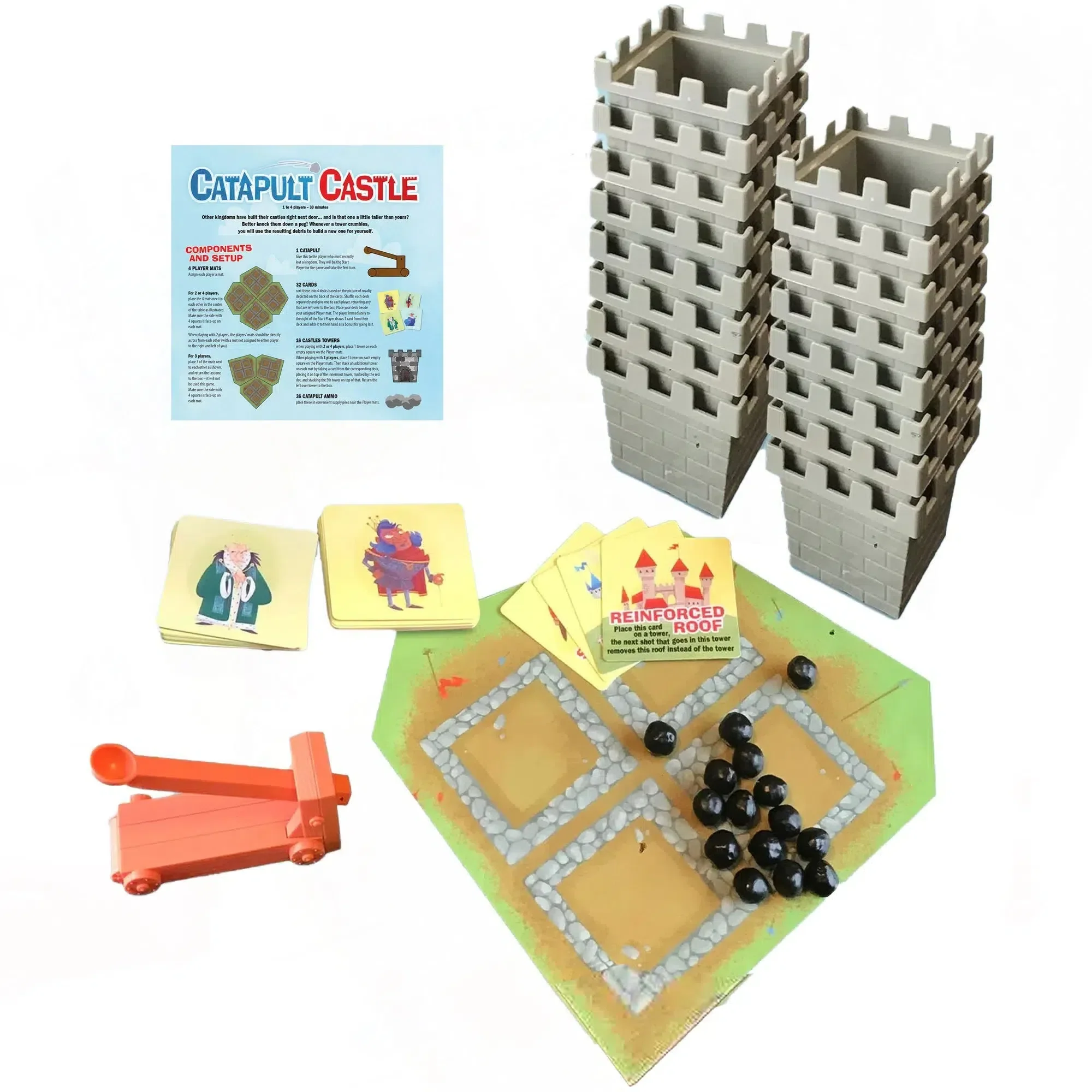 Catapult Castle - Dexterity War Game for Family, Adults, and Children (1-4 Players, Ages 7+) - Imperial Publishing - Image 4