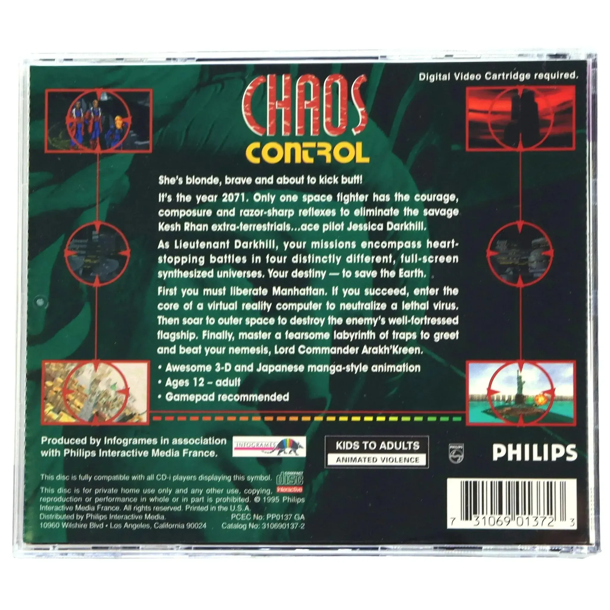 Chaos Control - Anime Rail Shooter Video Game (1 Player, Ages 12+) - Philips CD-i - (1995) - Image 3