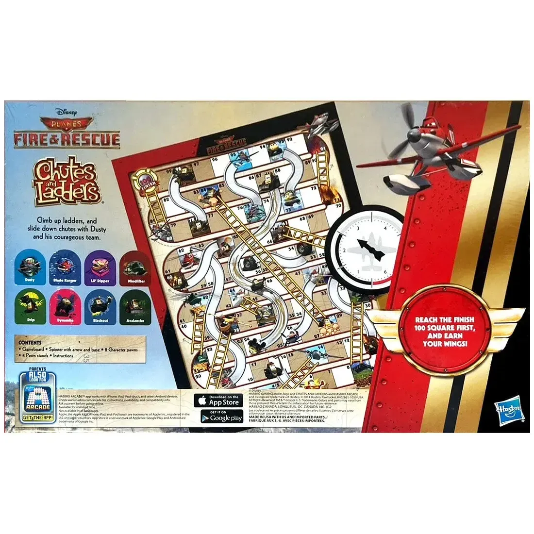 Chutes and Ladders: Disney's Planes Fire & Rescue Edition - Dice-Based Animation Board Game for Family, and Children (2-4 Players, Ages 3+) - Hasbro - Image 3