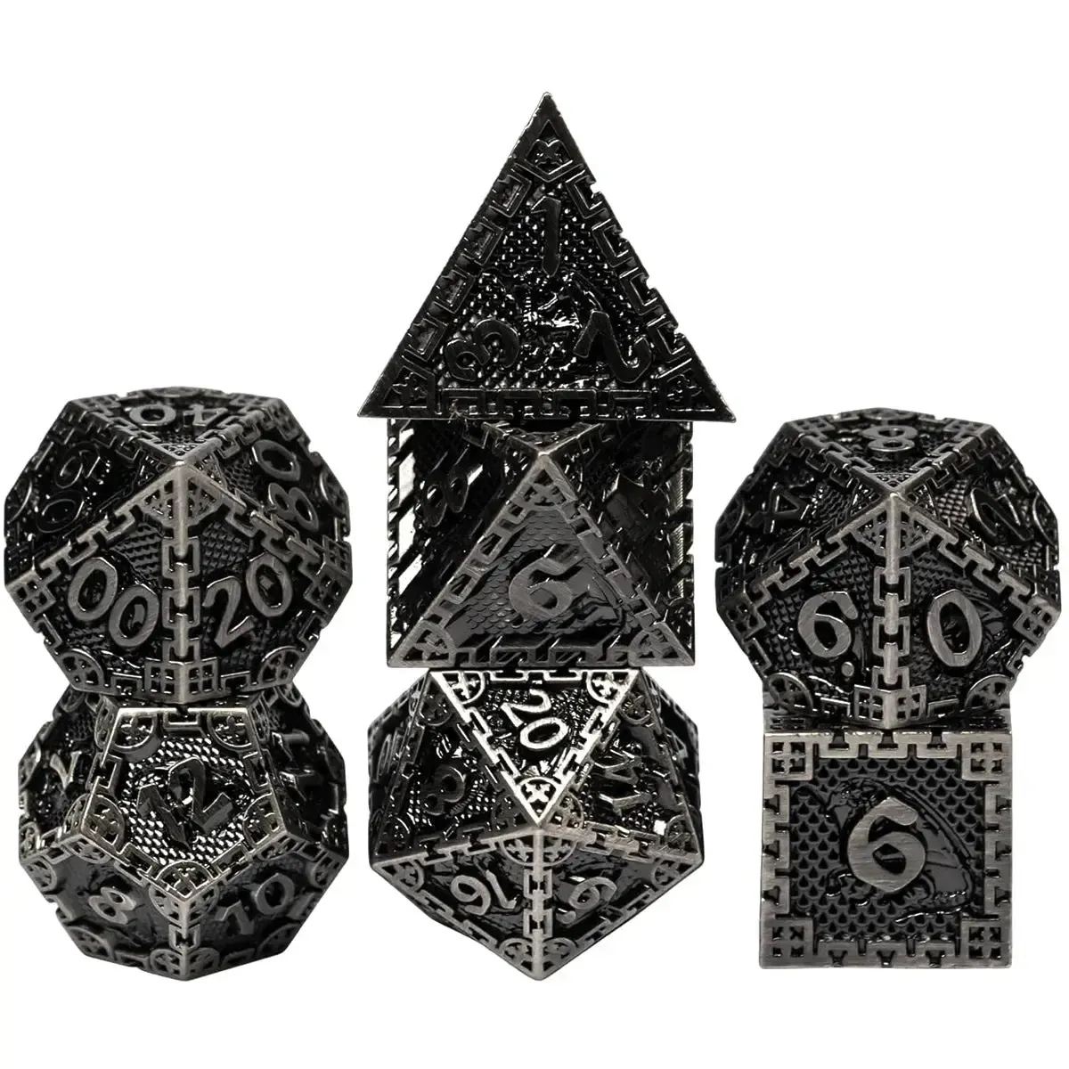 Citadel Metal Dice Set (7 Dice, Polyhedral) - Game Master Dice - Image 2