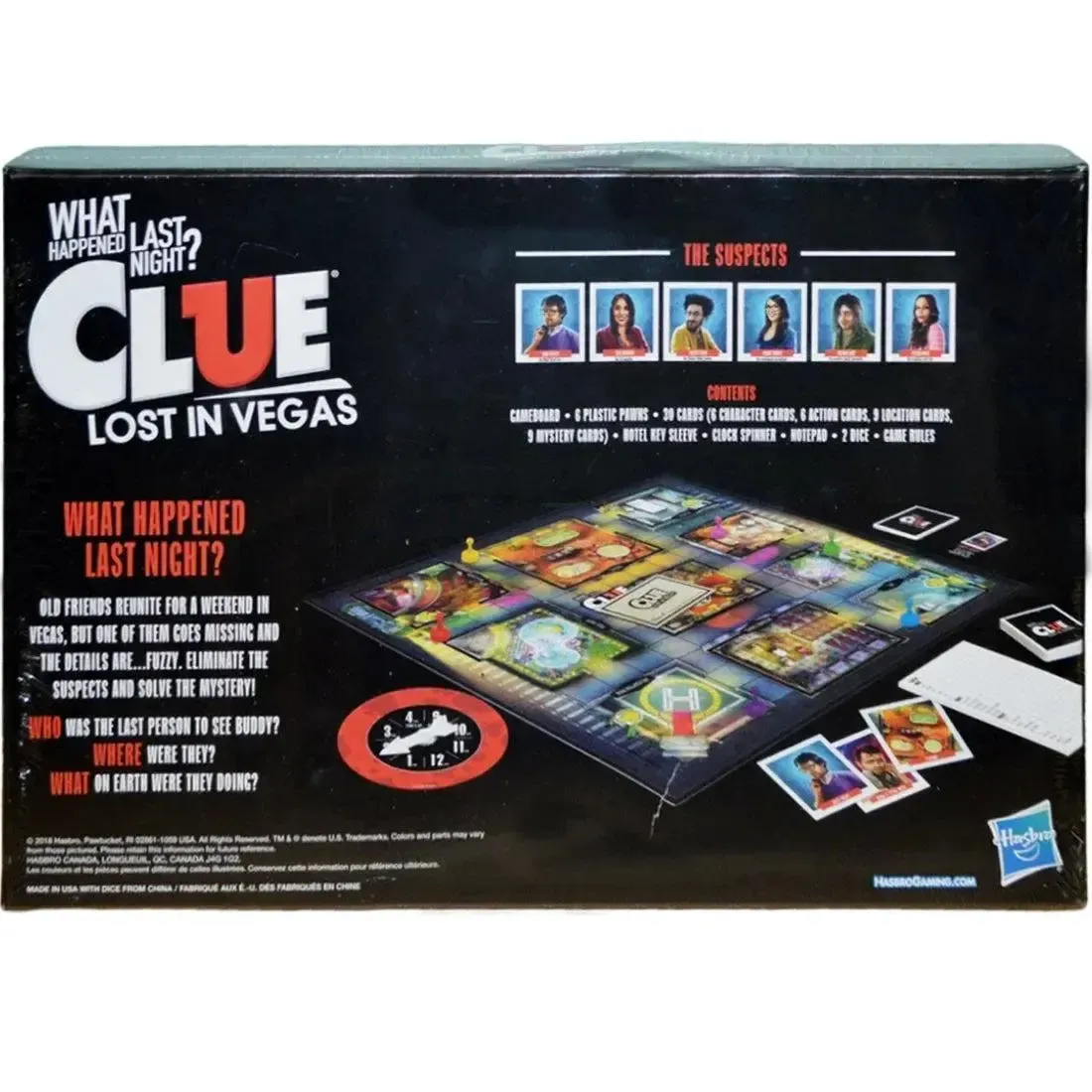 Clue: Lost in Vegas Edition - Competitive Mystery Board Game for Adults (2-6 Players, Ages 12+) - Hasbro Gaming - Image 3
