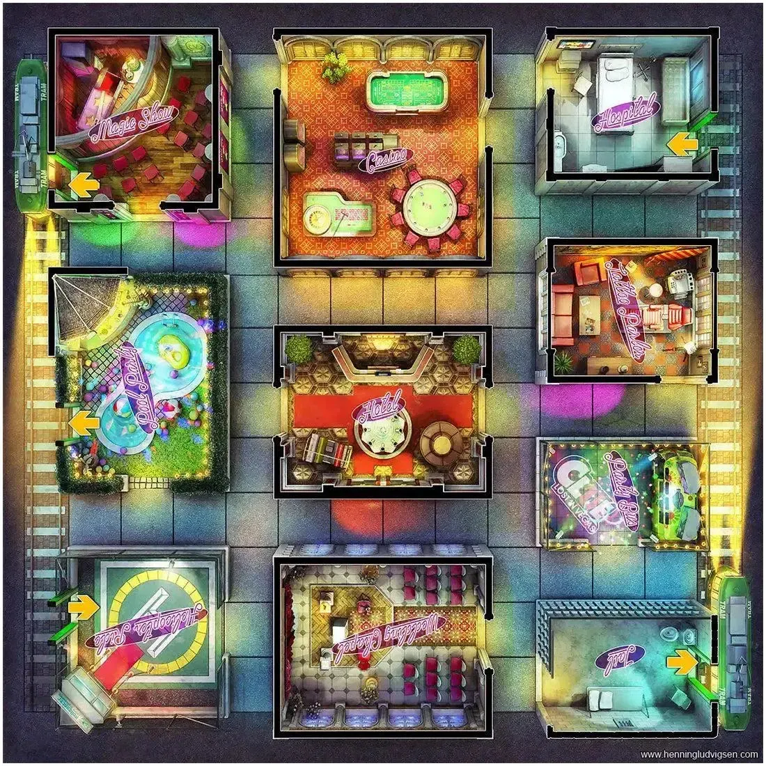 Clue: Lost in Vegas Edition - Competitive Mystery Board Game for Adults (2-6 Players, Ages 12+) - Hasbro Gaming - Image 4
