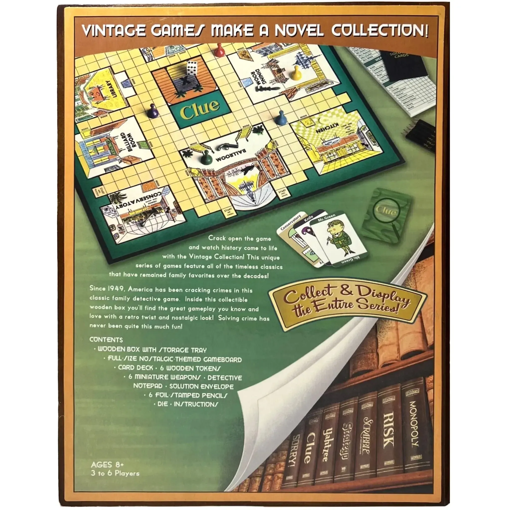 Clue: Vintage Game Collection Edition - Social Deduction Mystery Board Game for Family, Adults, and Children (3-6 Players, Ages 8+) - Hasbro [Parker Brothers] - Target Exclusive - (2005) - Image 3