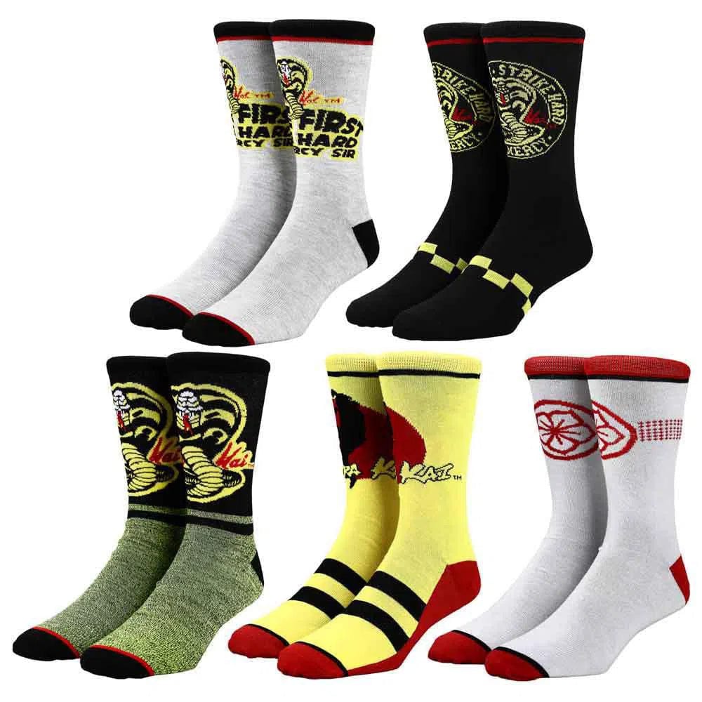 Cobra Kai - Dojo Symbol Crew Socks (5-Pair) - Bioworld