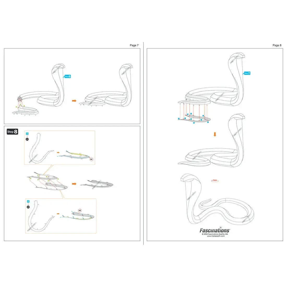 Cobra Snake Figure Model Kit (Steel, Moderate Difficulty) - Fascinations - Metal Earth Series - Image 12