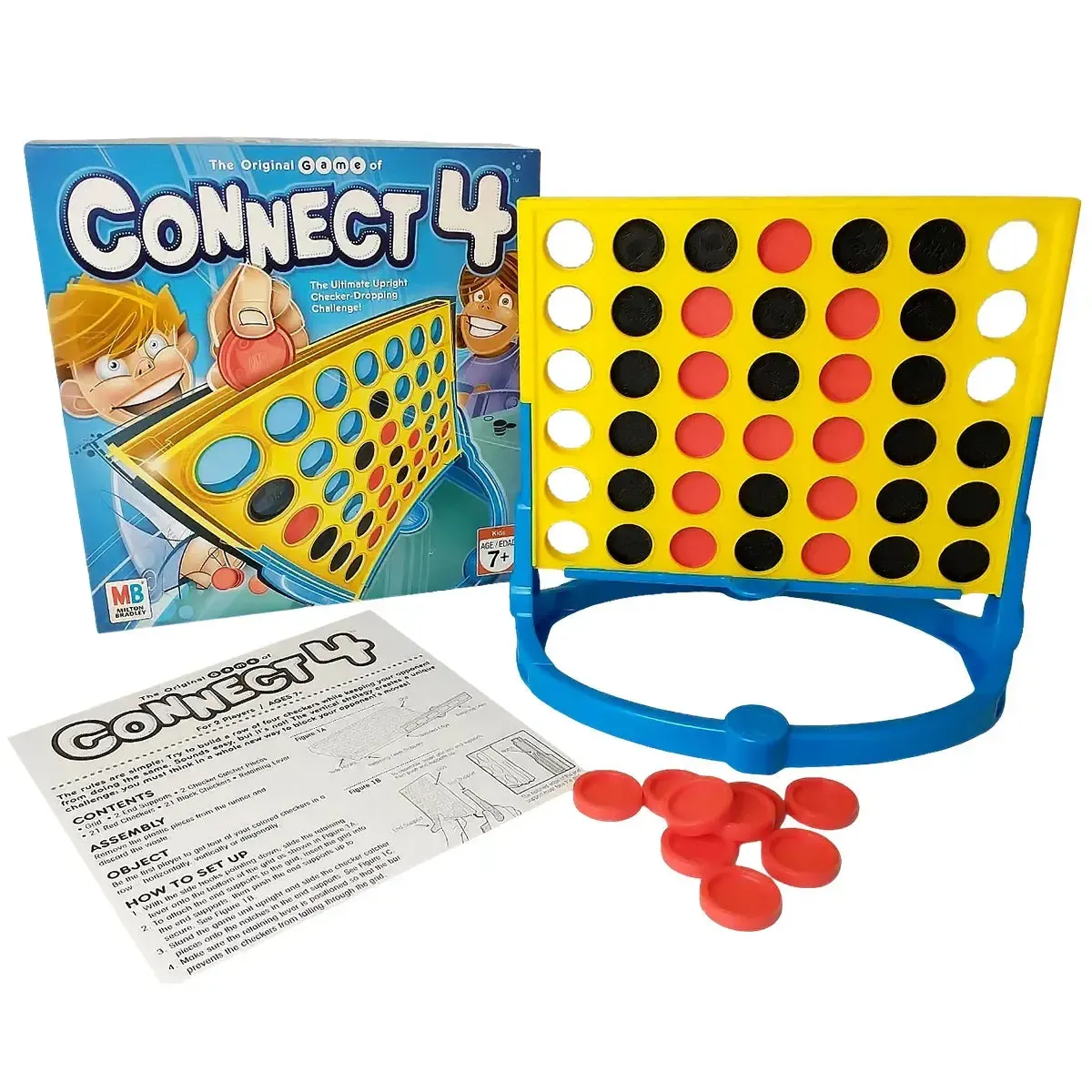 Connect 4 - Competitive Abstract Game for Family, Adults, and Children (2 Players, Ages 7+) - Milton Bradley - (2006) - Image 2