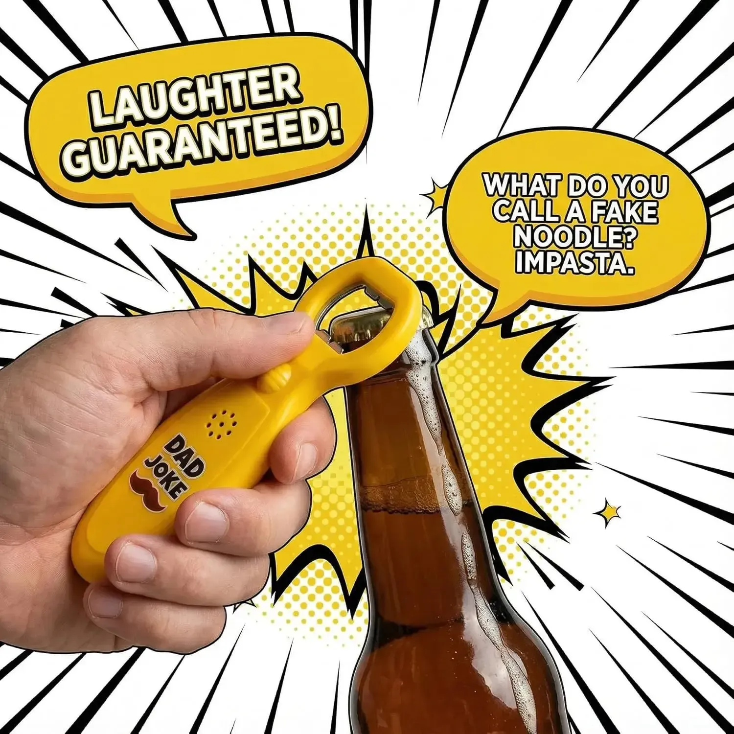 Dad Joke Bottle Opener | Funny Dad Jokes Gift for Dad | Fathers Day Gifts, Dad Birthday Gift from Daughter Son | Gag Gifts for Men, White Elephant Gifts for Adults - Image 10