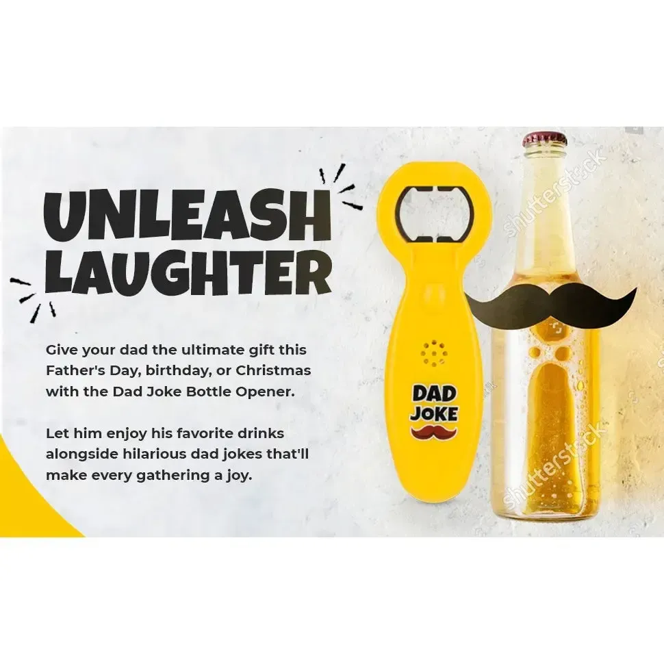 Dad Joke Bottle Opener | Funny Dad Jokes Gift for Dad | Fathers Day Gifts, Dad Birthday Gift from Daughter Son | Gag Gifts for Men, White Elephant Gifts for Adults - Image 9