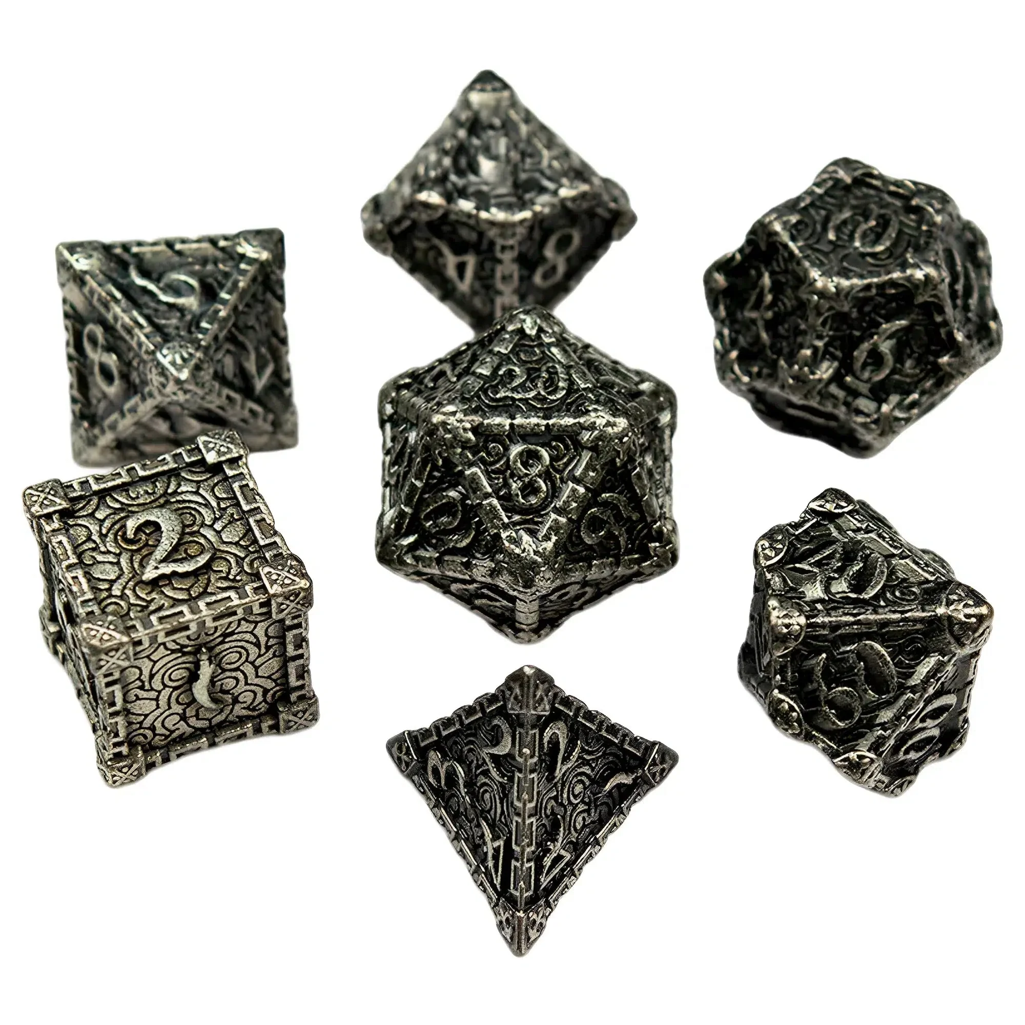 Dagger of Venom Dice Set (7 Dice, Polyhedral, Metal) - Game Master Dice - Image 3