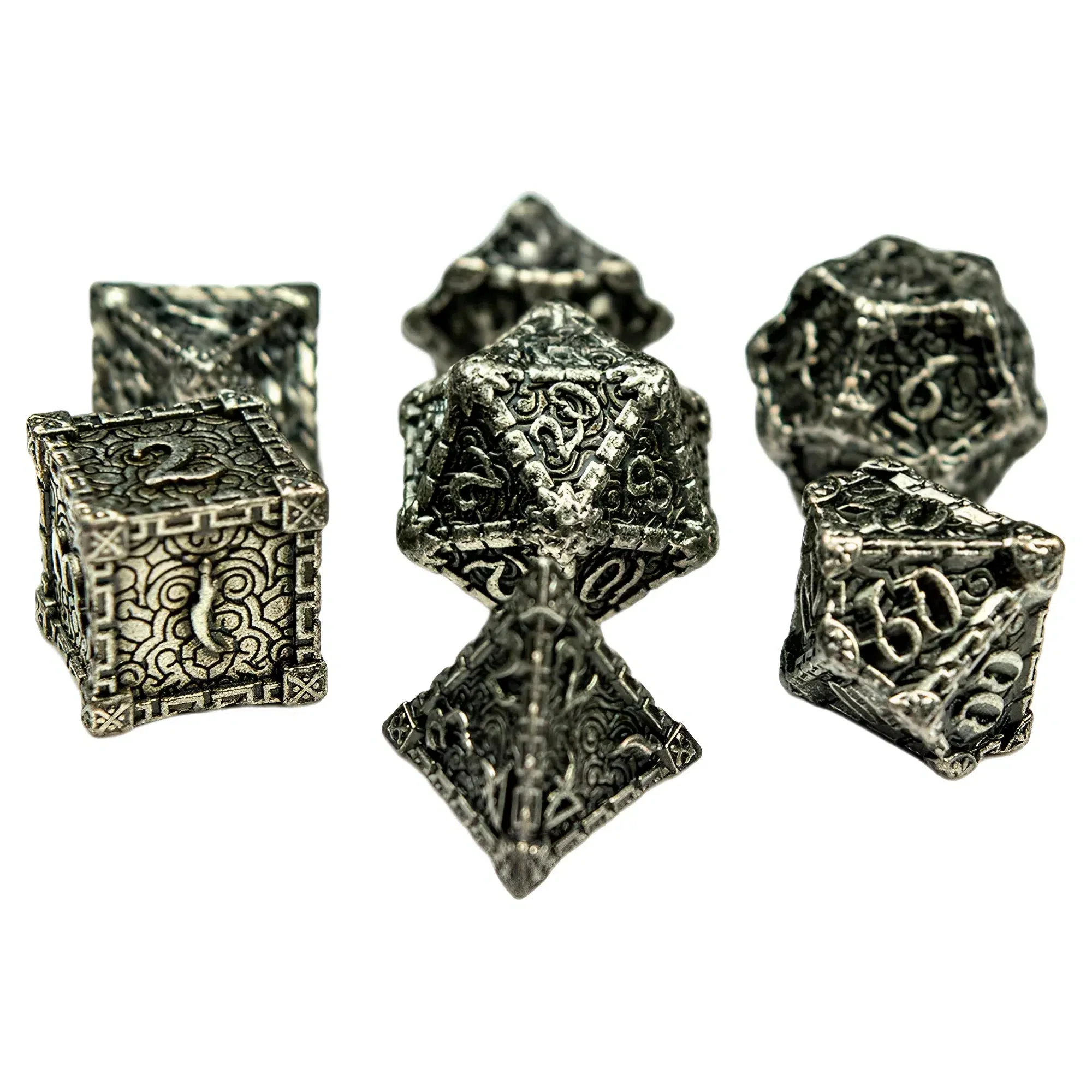 Dagger of Venom Dice Set (7 Dice, Polyhedral, Metal) - Game Master Dice - Image 4