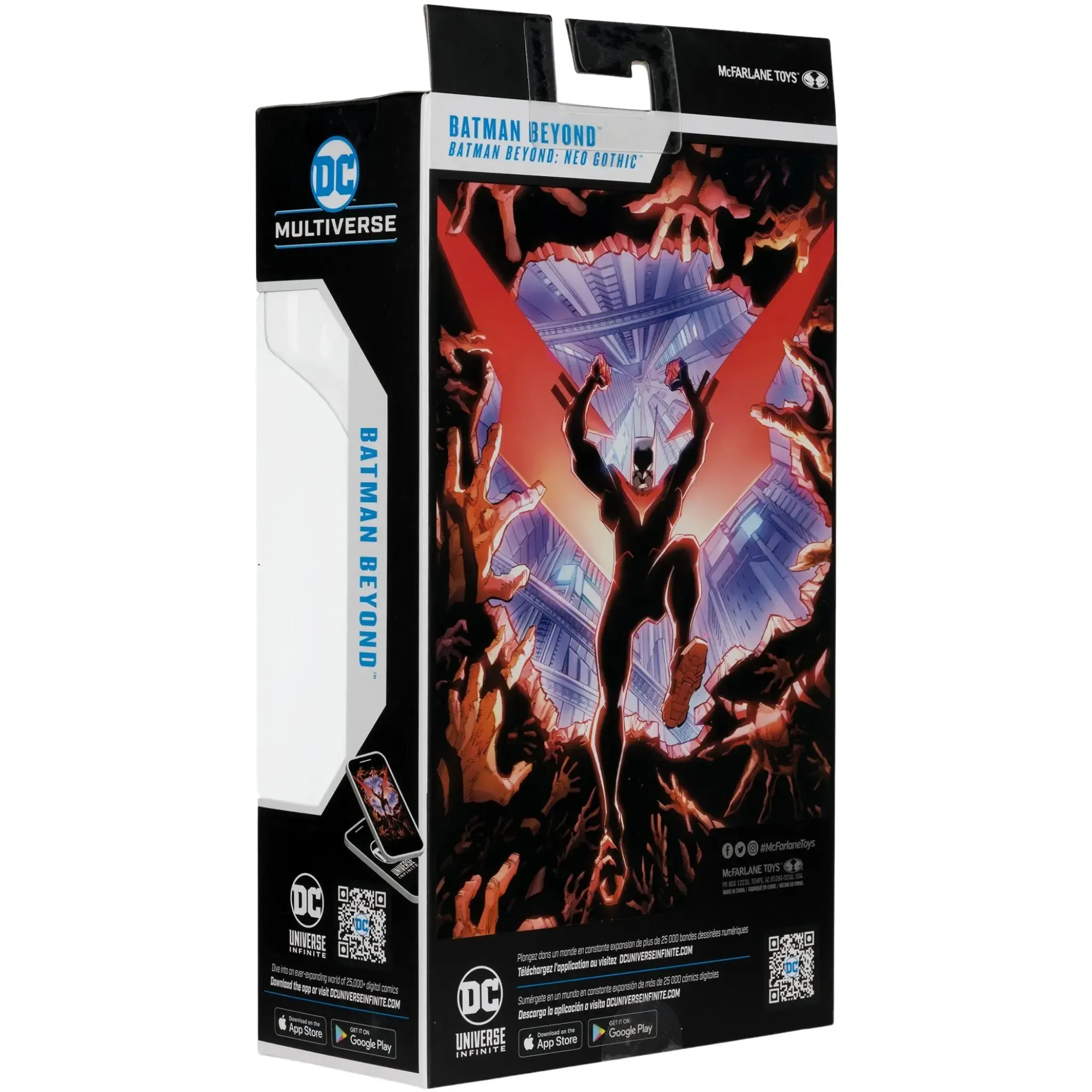 DC Comics [Batman Beyond: Neo-Gothic] - Black Suit Batman Action Figure (7.25") - McFarlane Toys - DC Multiverse Series, Platinum Edition (2024) - Image 3