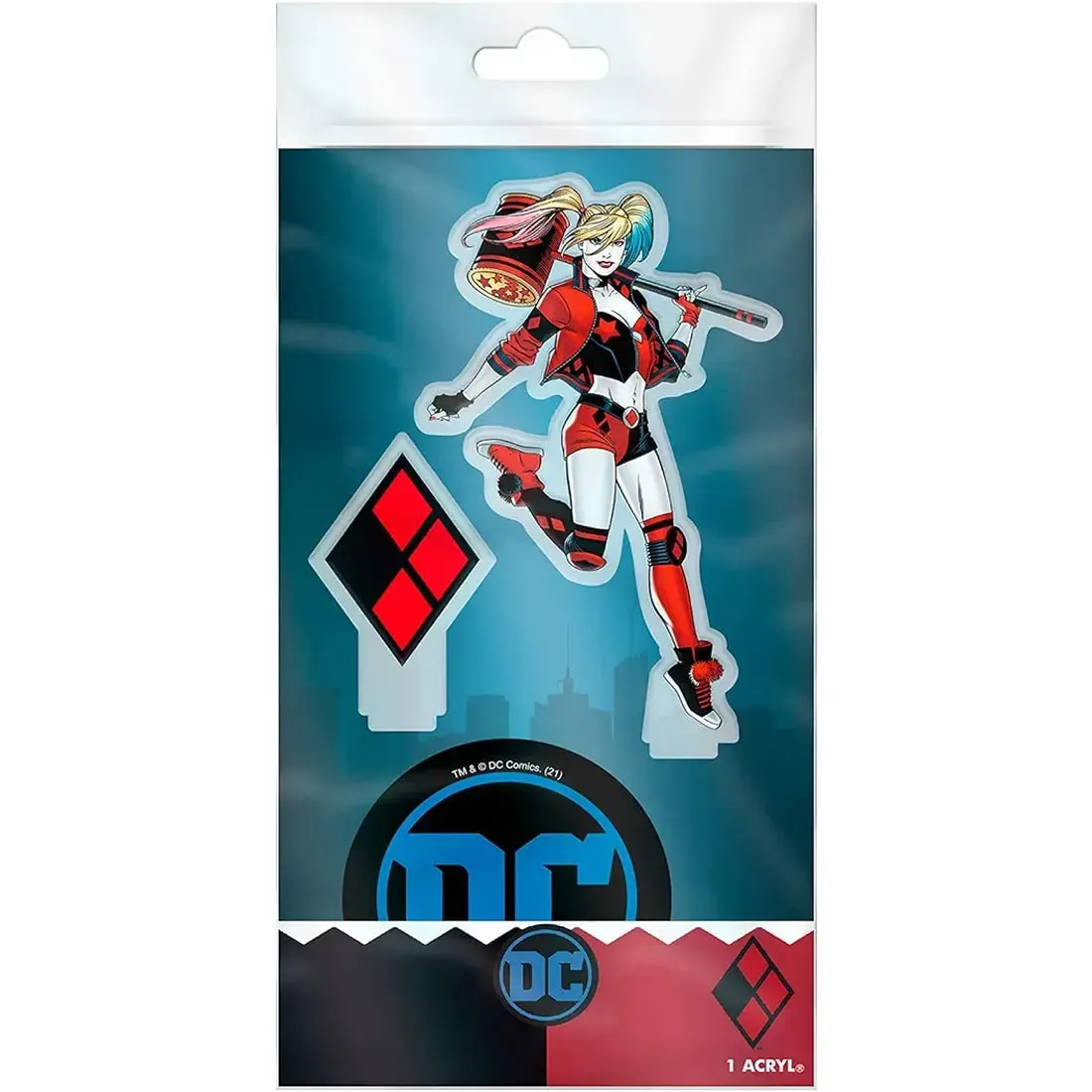 DC Comics [Batman] - Harley Quinn with Hammer Standee Figure (4.25" Acrylic) - ABYstyle - Acryl Series