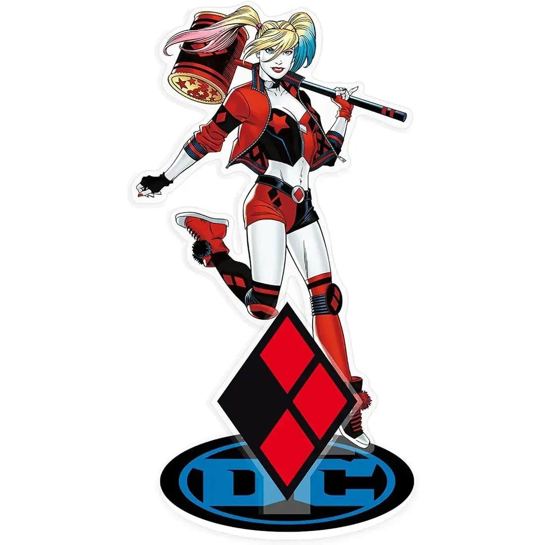 DC Comics [Batman] - Harley Quinn with Hammer Standee Figure (4.25" Acrylic) - ABYstyle - Acryl Series - Image 2