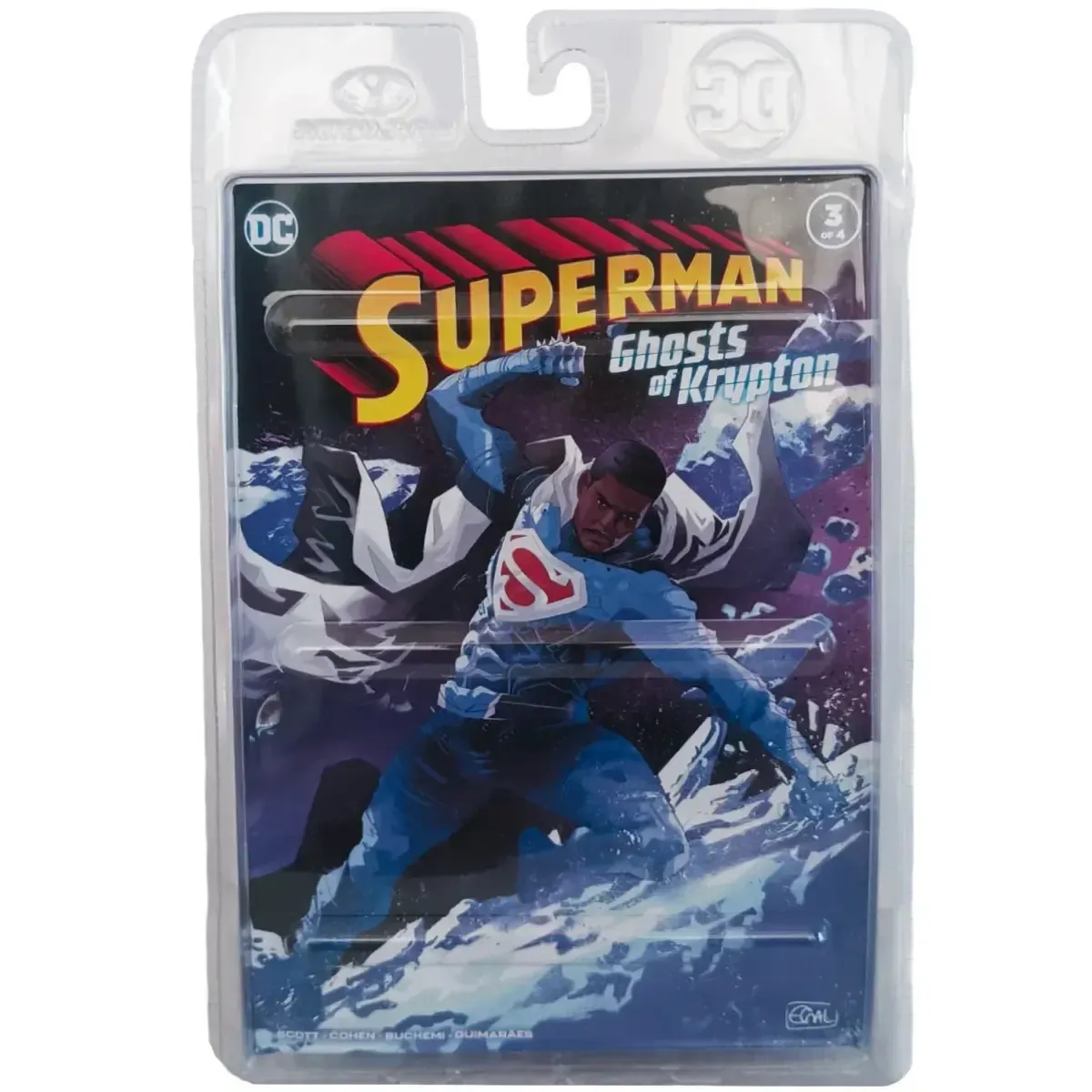 DC Comics [Superman: Ghosts of Krypton] - Armored Earth-2 Superman Action Figure with Comic Book (7", Platinum Edition) - McFarlane Toys - Page Punchers Series - Image 3