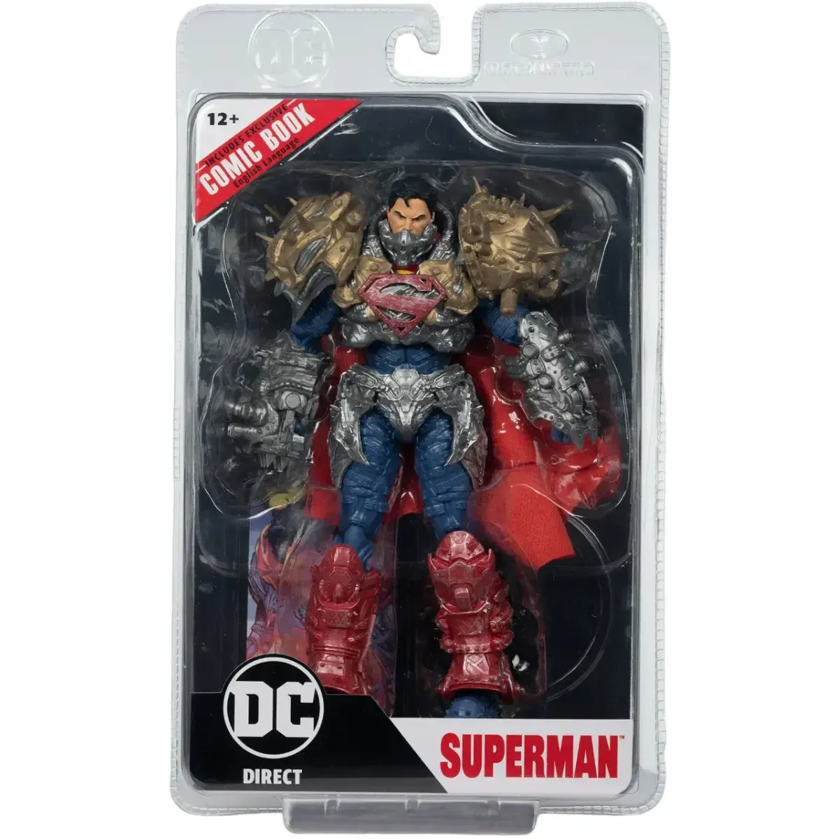 DC Comics [Superman: Ghosts of Krypton] - Kryptonian Armor Superman Action Figure with Comic Book (7") - McFarlane Toys - Page Punchers Series