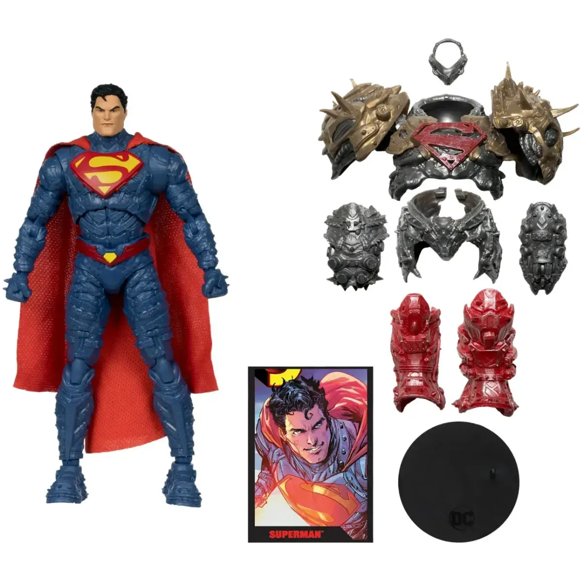 DC Comics [Superman: Ghosts of Krypton] - Kryptonian Armor Superman Action Figure with Comic Book (7") - McFarlane Toys - Page Punchers Series - Image 2