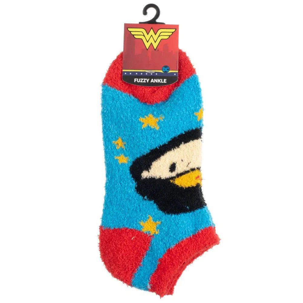 DC Comics: Wonder Woman - Chibi Fuzzy Ankle Socks (Chenille) - Bioworld - Image 3