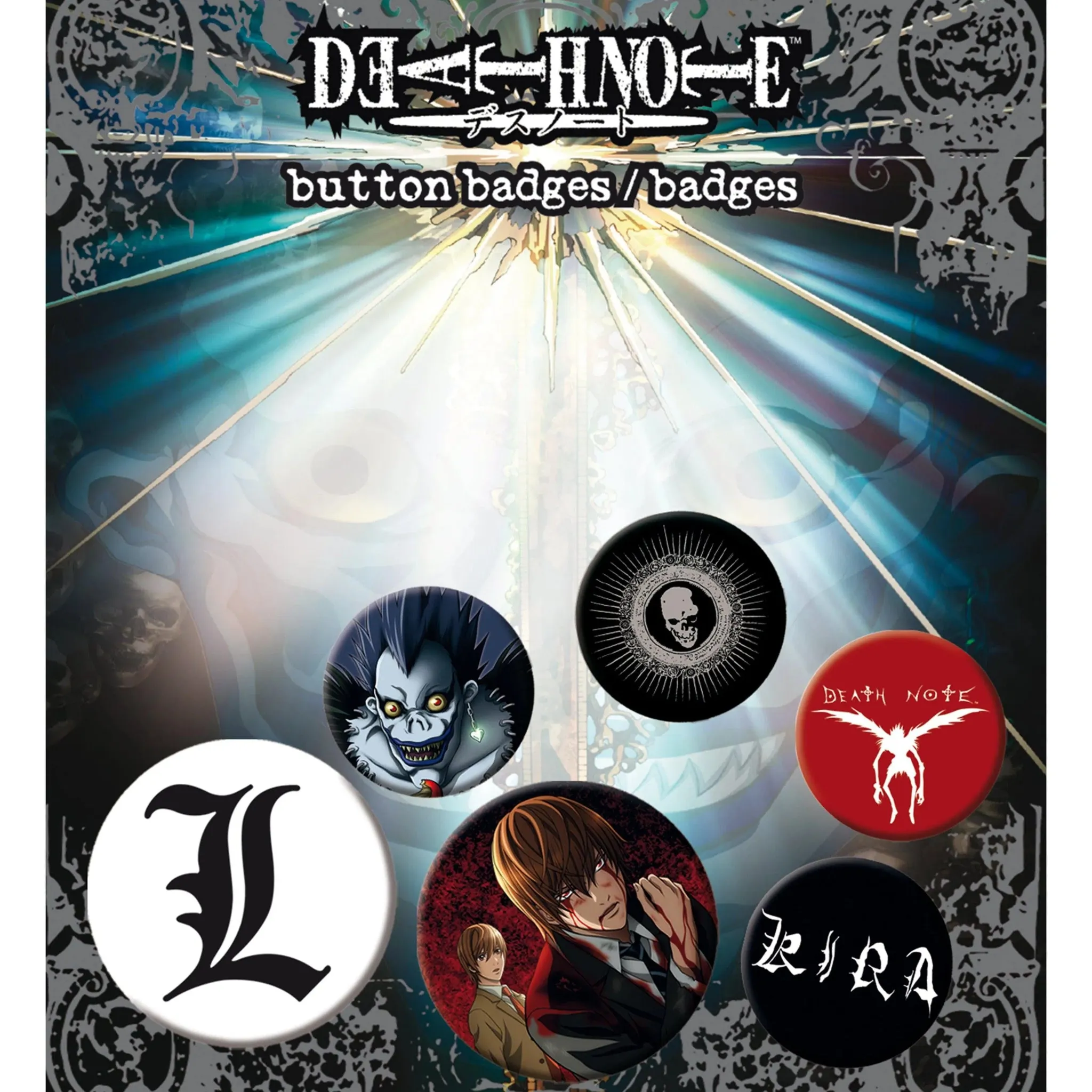 Death Note - Characters & Symbols Pin Badge Set (6-Pack) - ABYstyle - Image 8